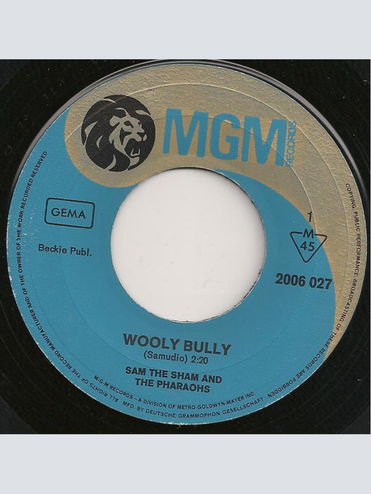Vinyl / Sam The Sham & The Pharaohs - Wooly Bully