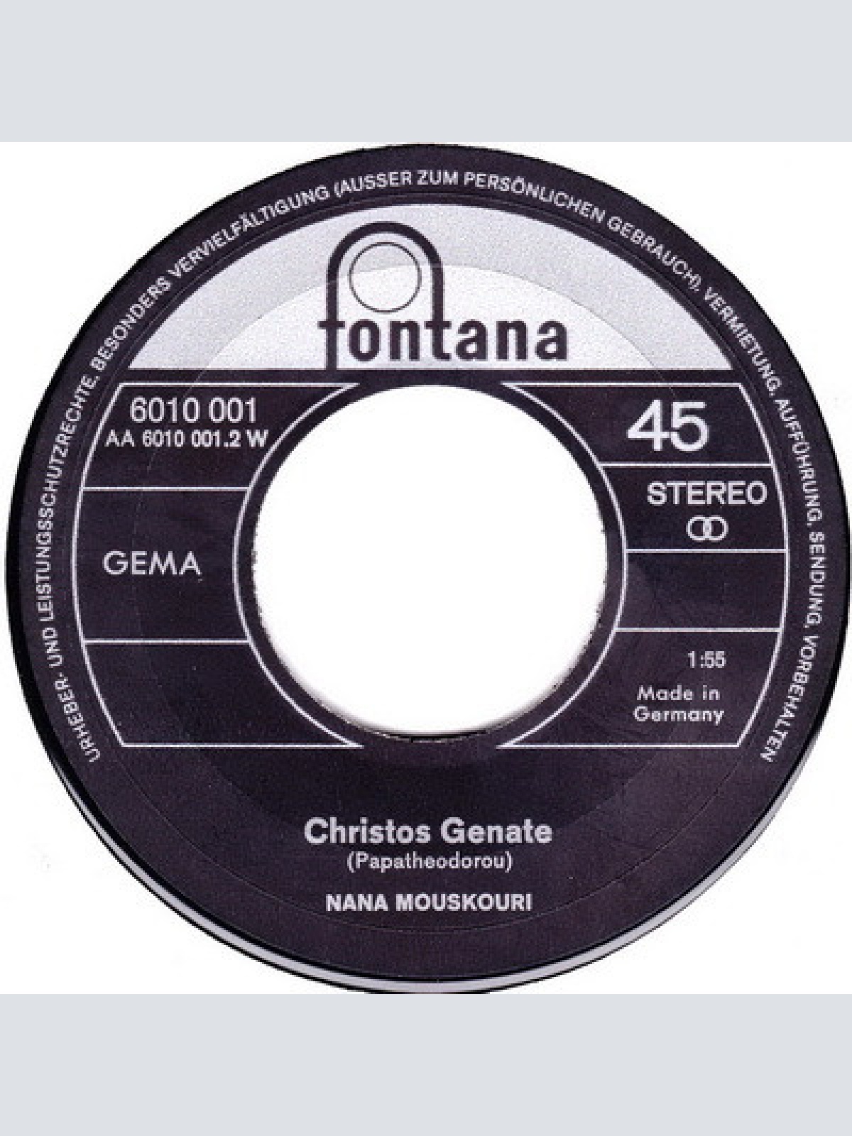 Vinyl / Nana Mouskouri With The Athenians* - Day Is Done (Mon Enfant)