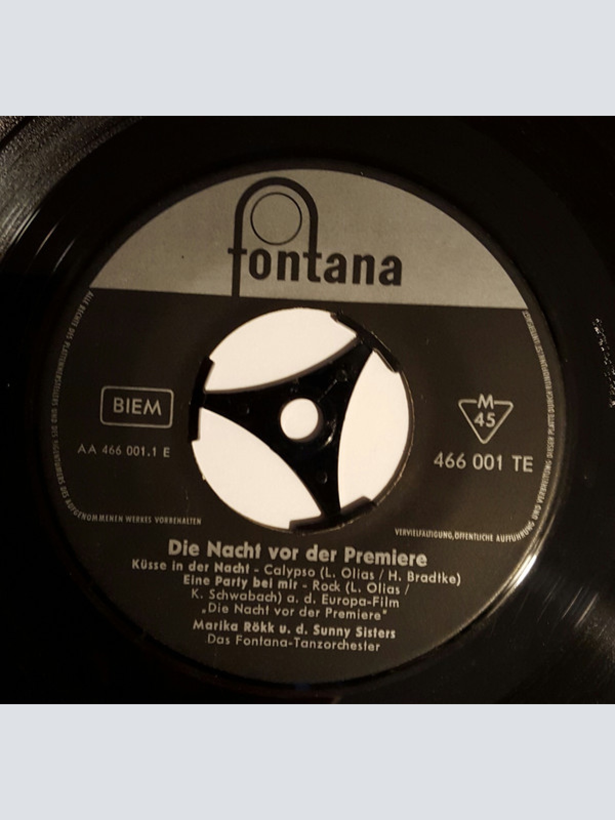 Vinyl / Marika Rökk, Sunny-Sisters, Das Fontana-Tanzorchester - Die Nacht Vor Der Premiere