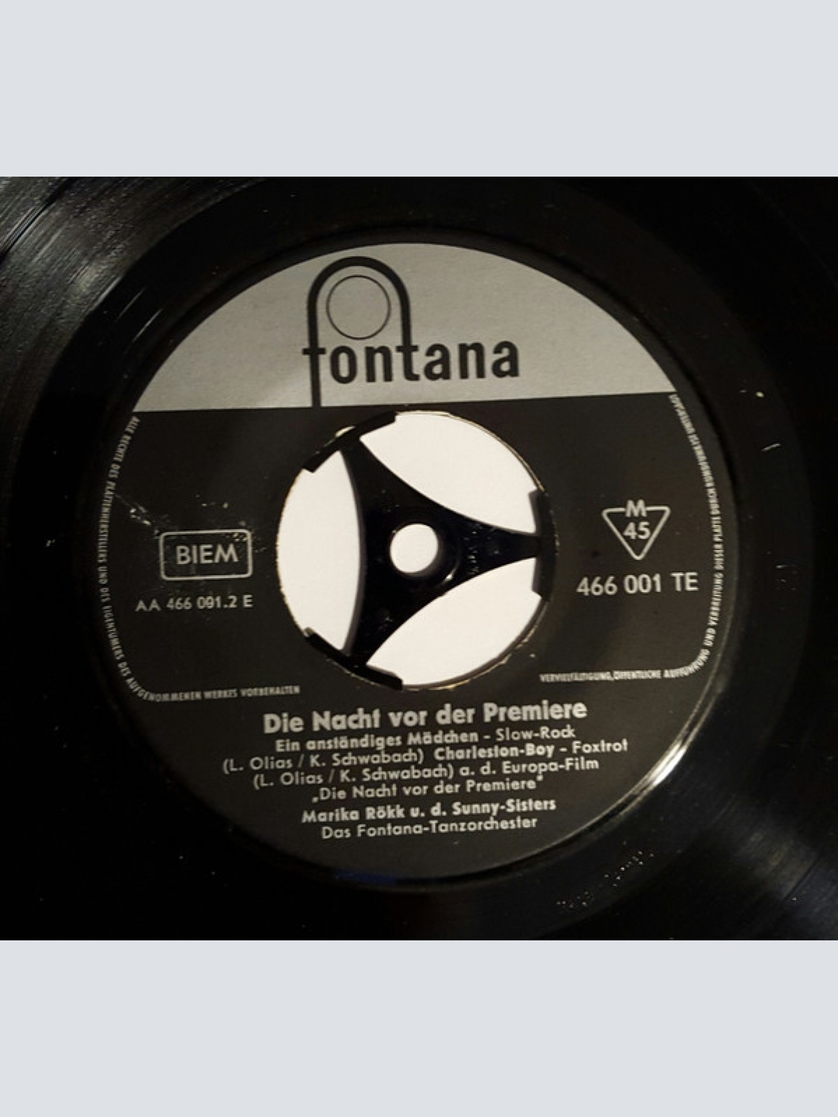 Vinyl / Marika Rökk, Sunny-Sisters, Das Fontana-Tanzorchester - Die Nacht Vor Der Premiere