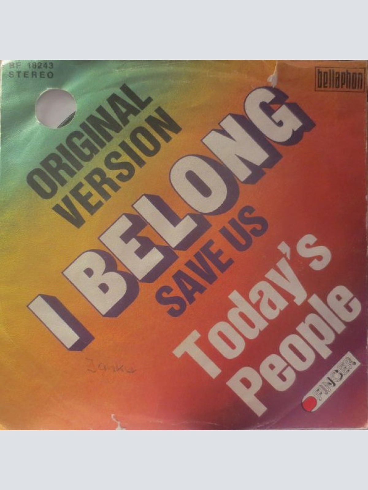 Vinyl / Today's People (2) - I Belong