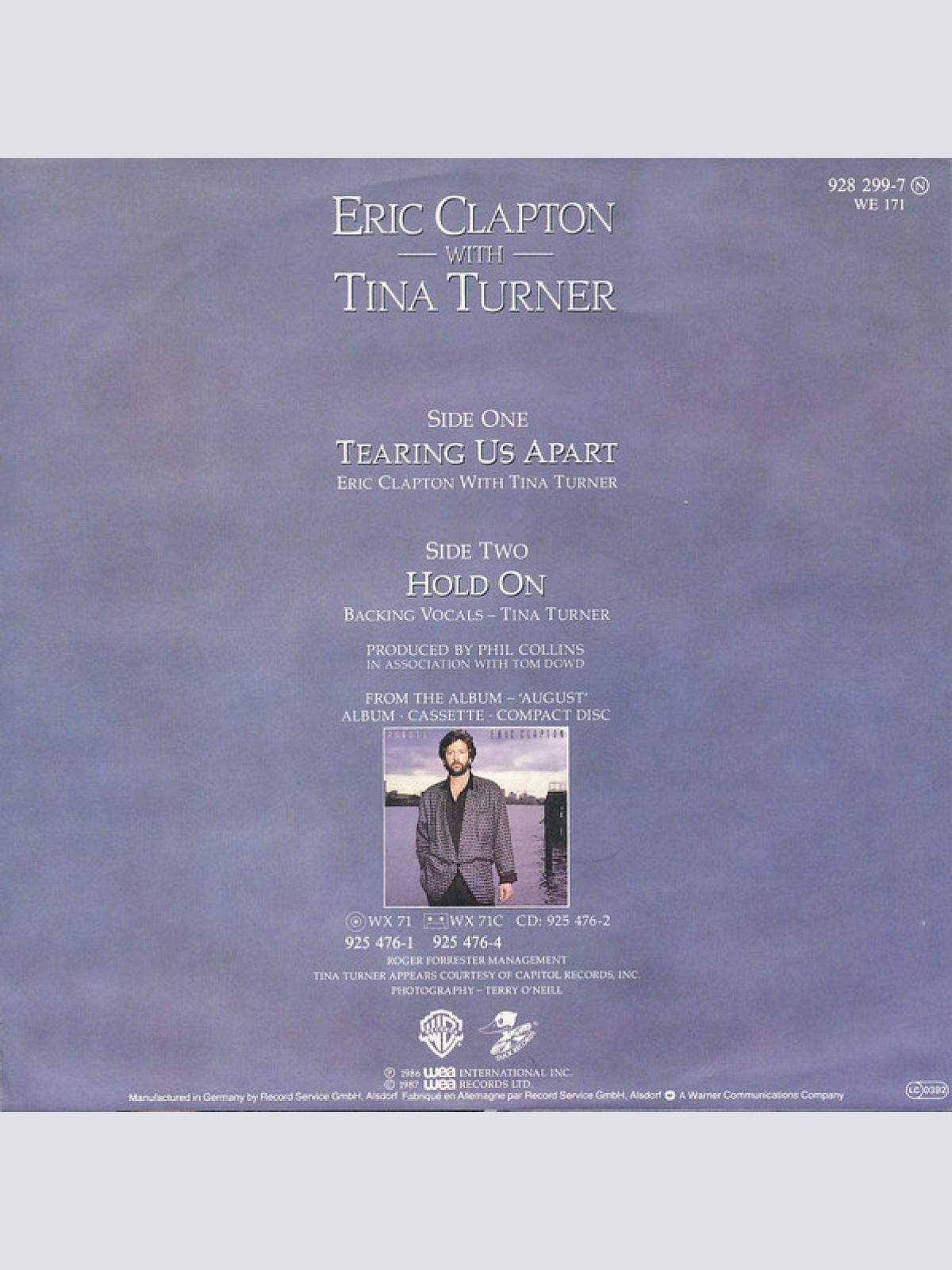 Vinyl / Eric Clapton with Tina Turner - Tearing Us Apart