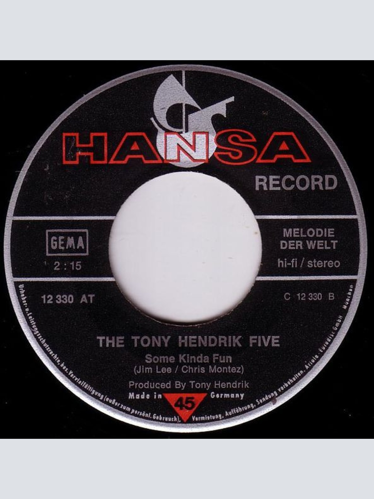 Vinyl / The Tony Hendrik Five - Baby, How Are You