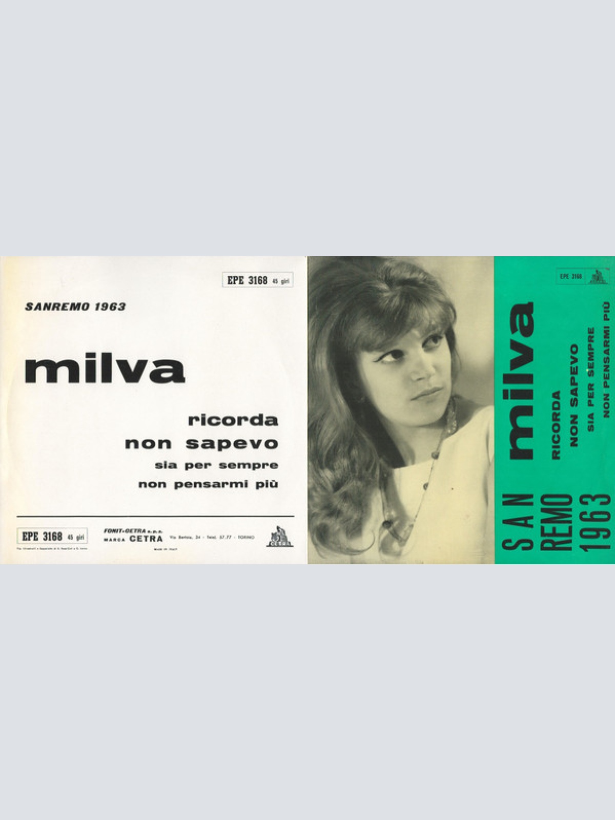 Vinyl / Milva - San Remo 1963