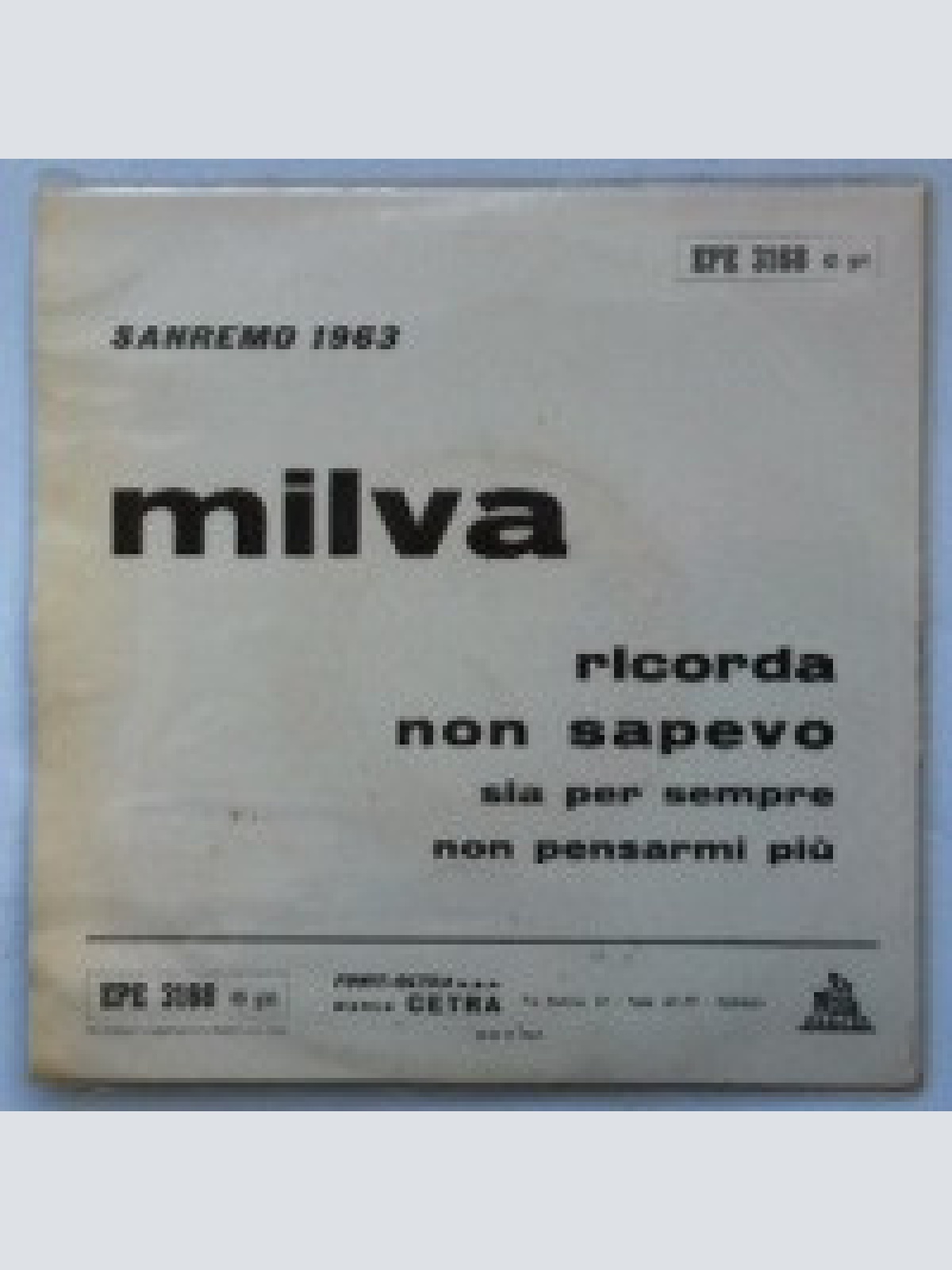 Vinyl / Milva - San Remo 1963