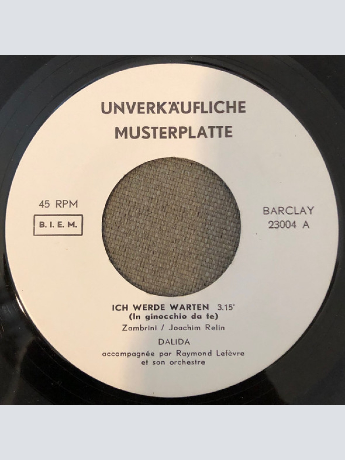 Vinyl / Dalida - Wenn Die Soldaten / Ich Werde Warten (In Ginocchio Da Te)