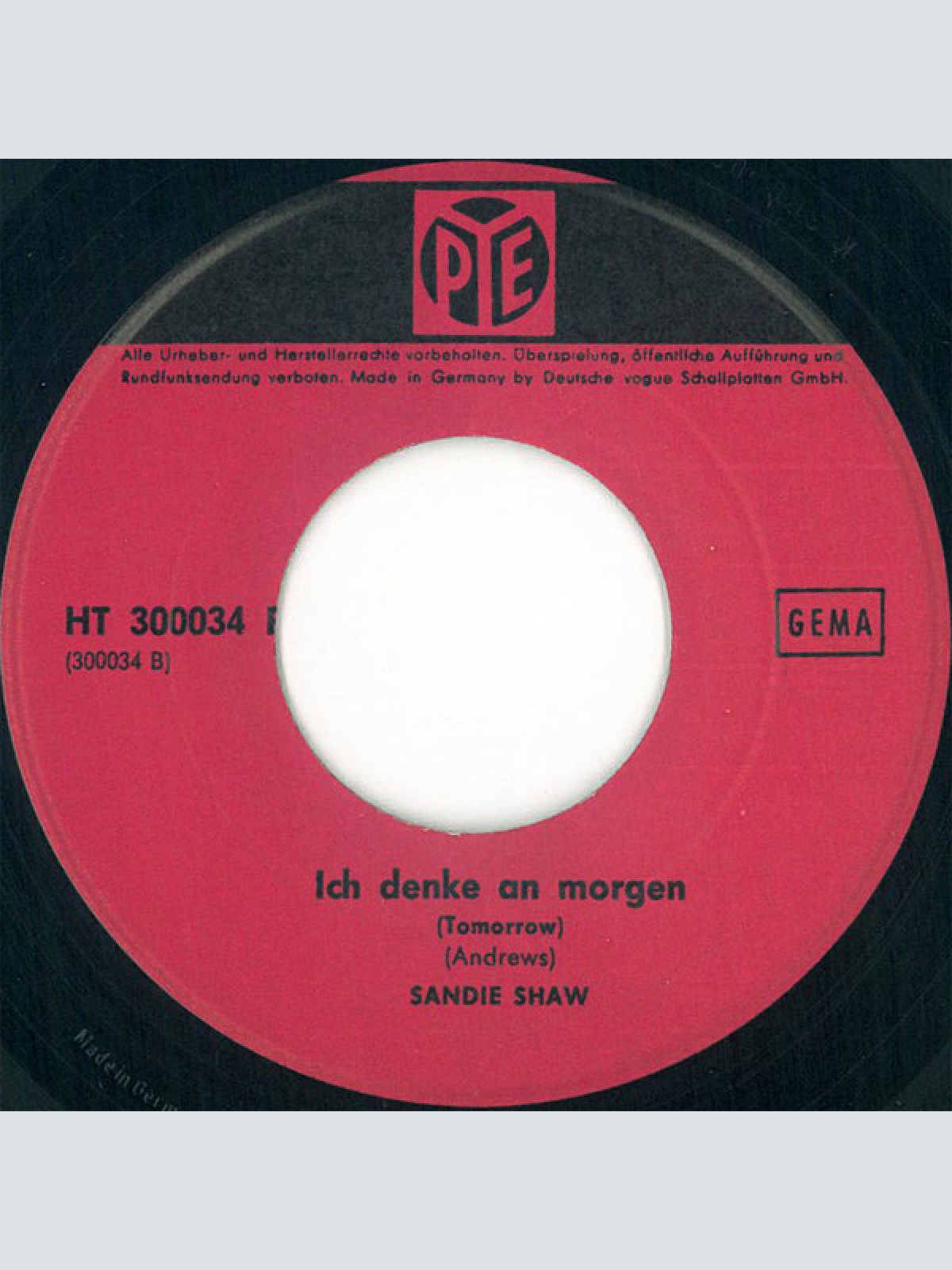 Vinyl / Sandie Shaw - Wir Seh'n Uns Ja Wieder / Ich Denke An Morgen