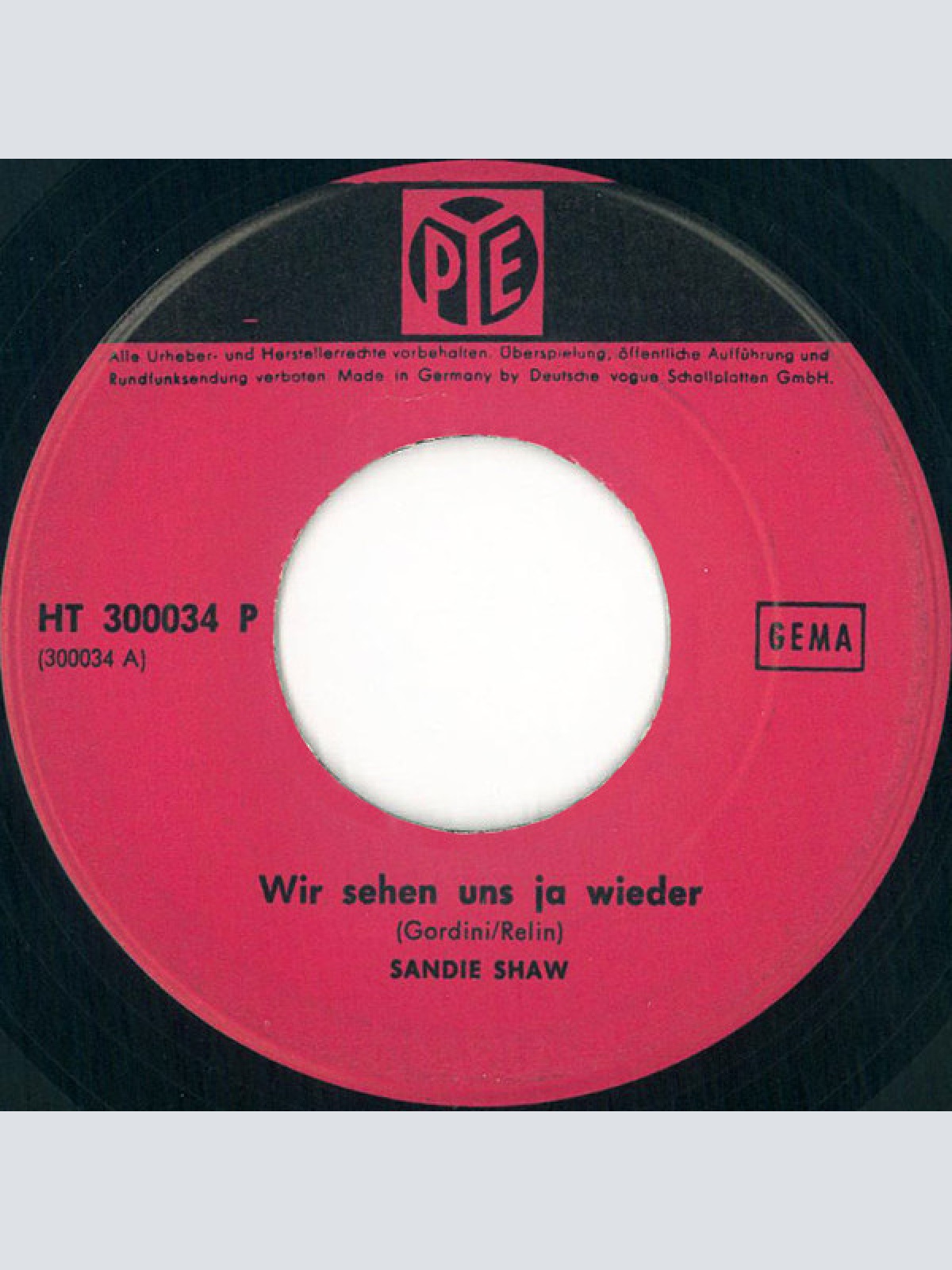 Vinyl / Sandie Shaw - Wir Seh'n Uns Ja Wieder / Ich Denke An Morgen