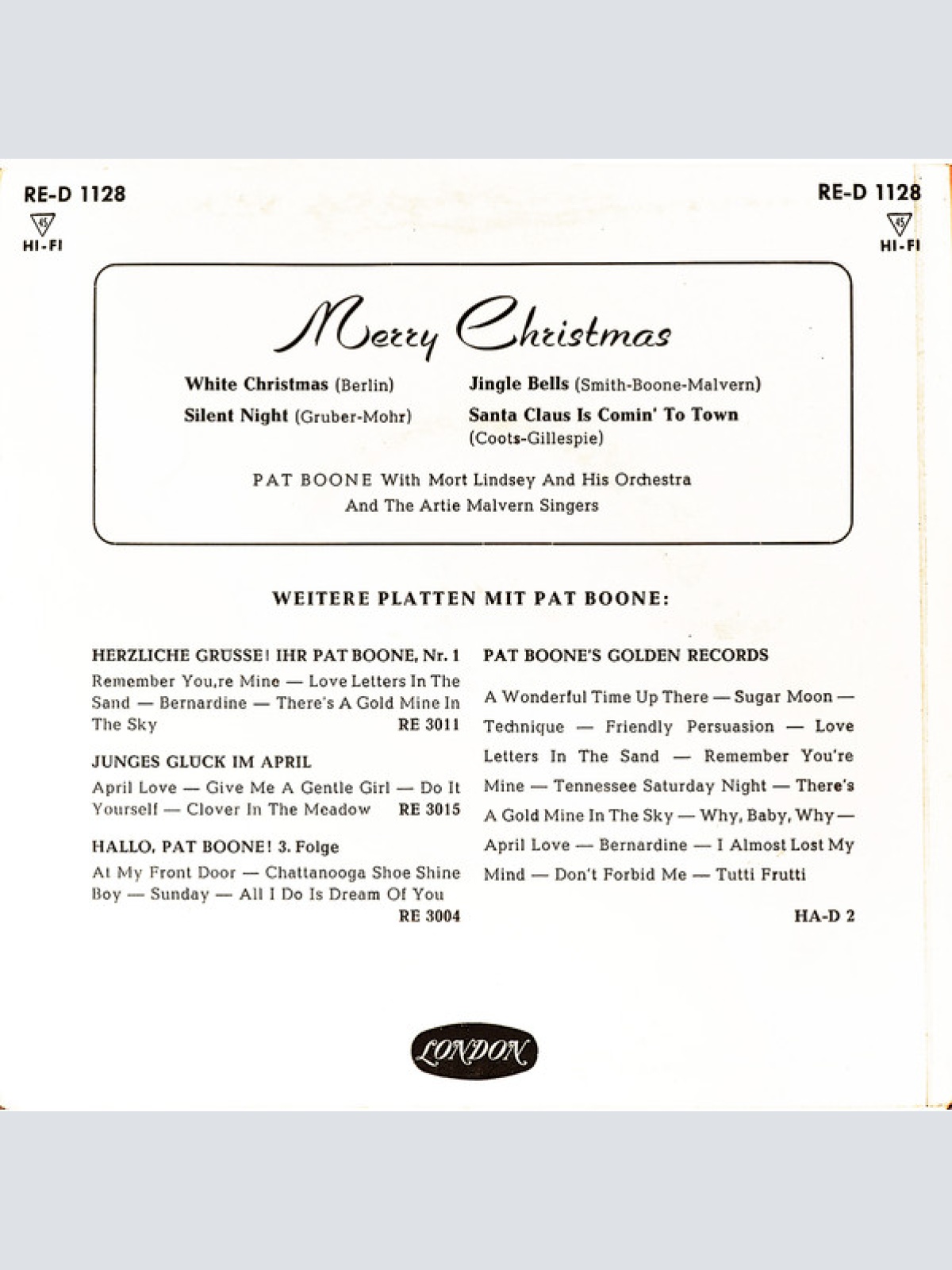 Vinyl / Pat Boone - Merry Christmas