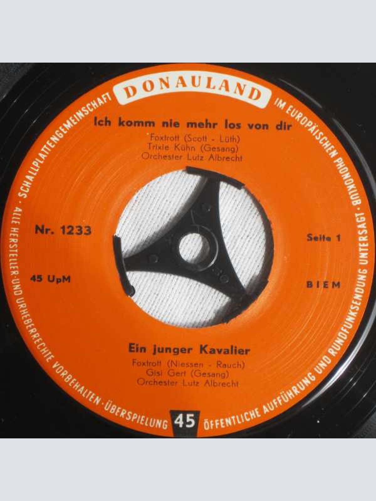 Vinyl / Trixie Kühn / Gisi Gert / Harald Gregor - Ich Komm Nie Mehr Los Von Dir / Ein Junger Kavalier / Bist Du Einsam Heut Nacht? / Café Oriental