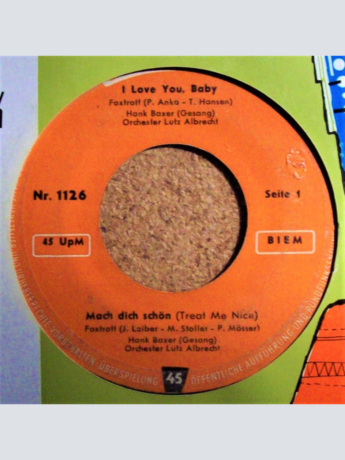 Vinyl / Hank Baxer - I Love You, Baby / Mach Dich Schön / Hafen-Rock / So Wie Damals, Baby