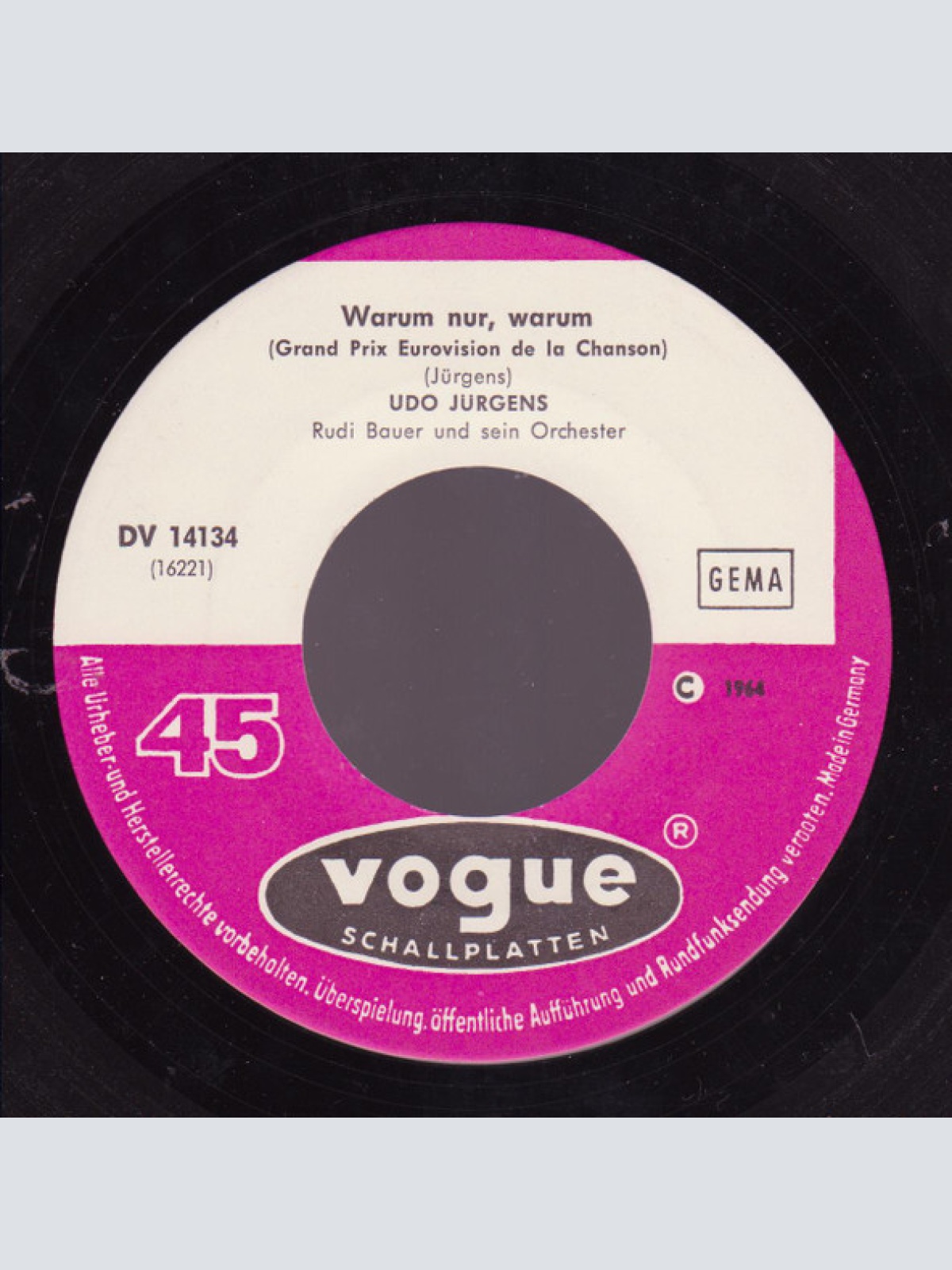 Vinyl / Udo Jürgens - Warum Nur, Warum / Beautiful Dreamgirl