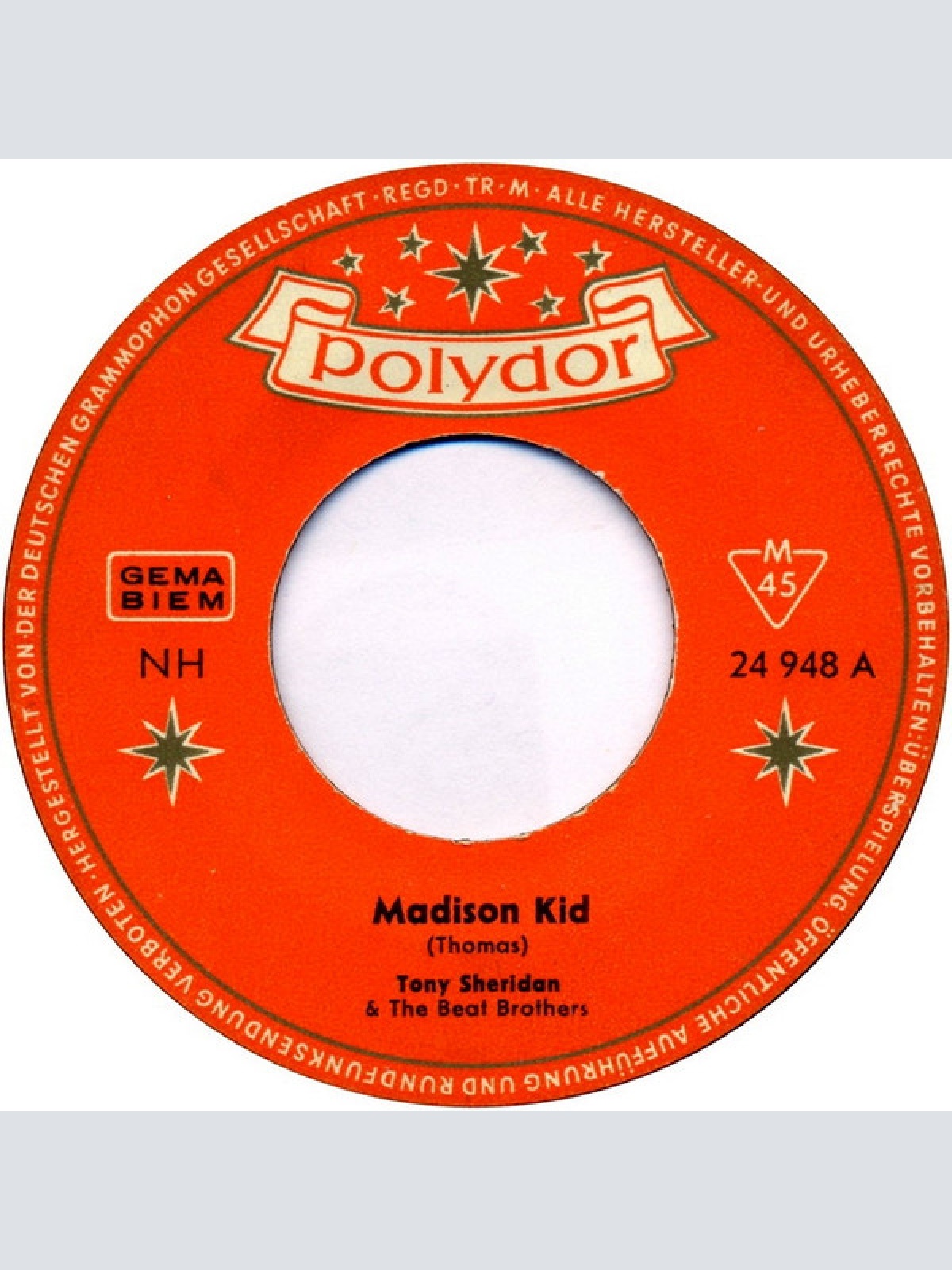 Vinyl / Tony Sheridan & The Beat Brothers* - Madison Kid