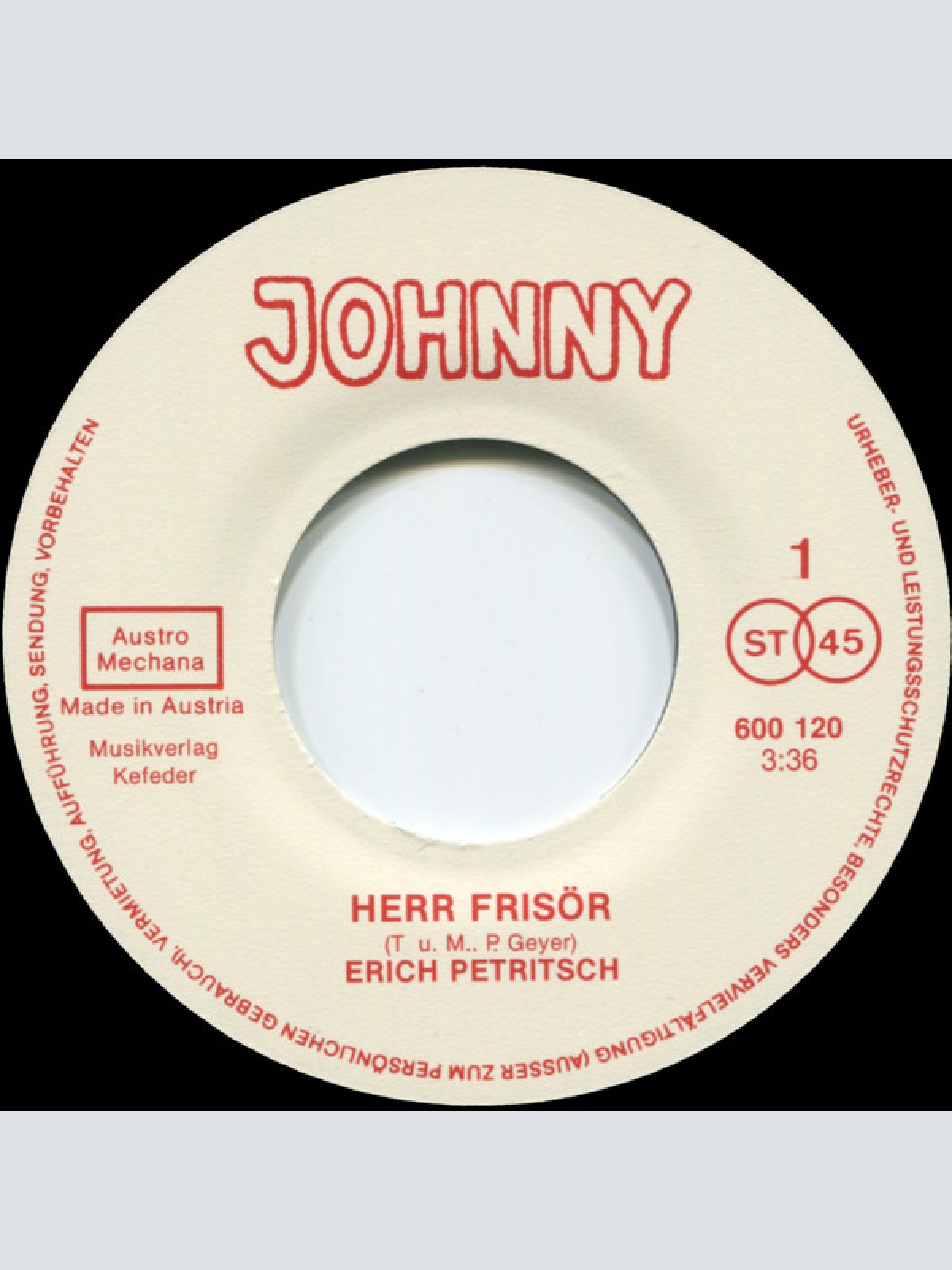 Vinyl / Erich Petritsch - Herr Frisör