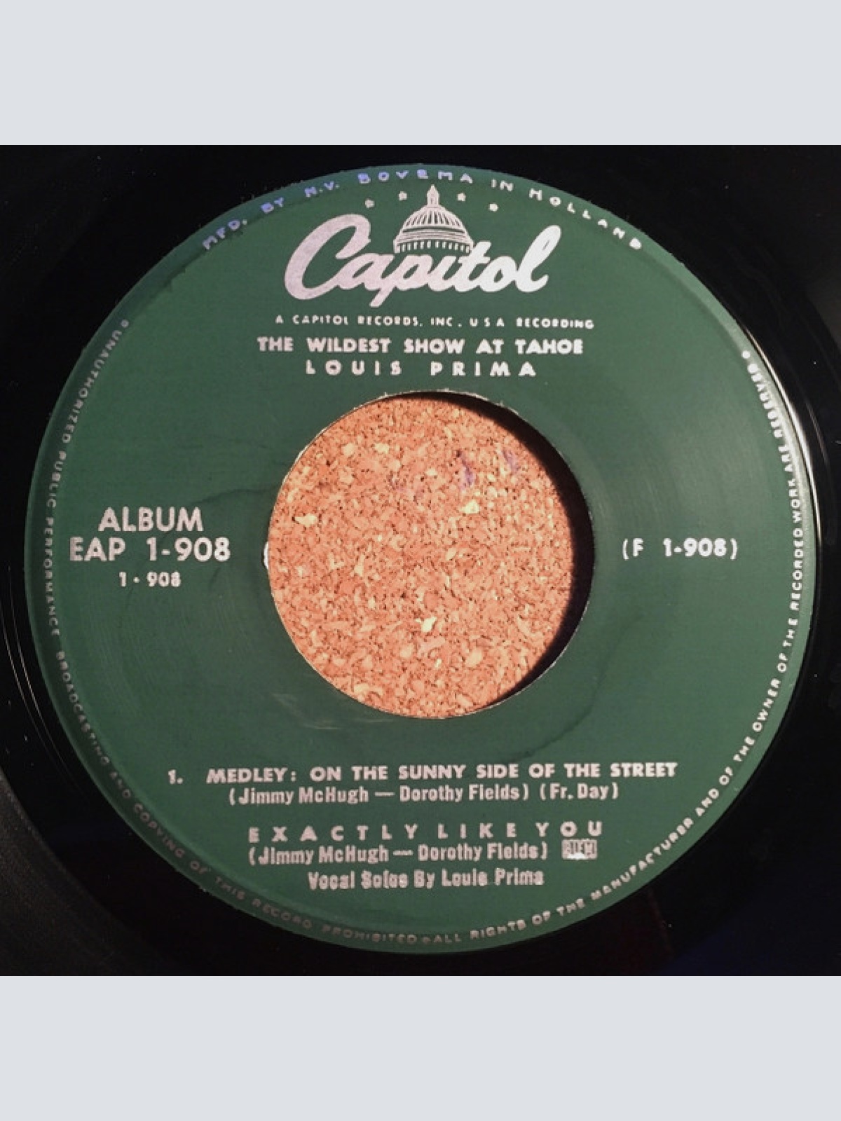 Vinyl / Louis Prima - The Wildest Show At Tahoe