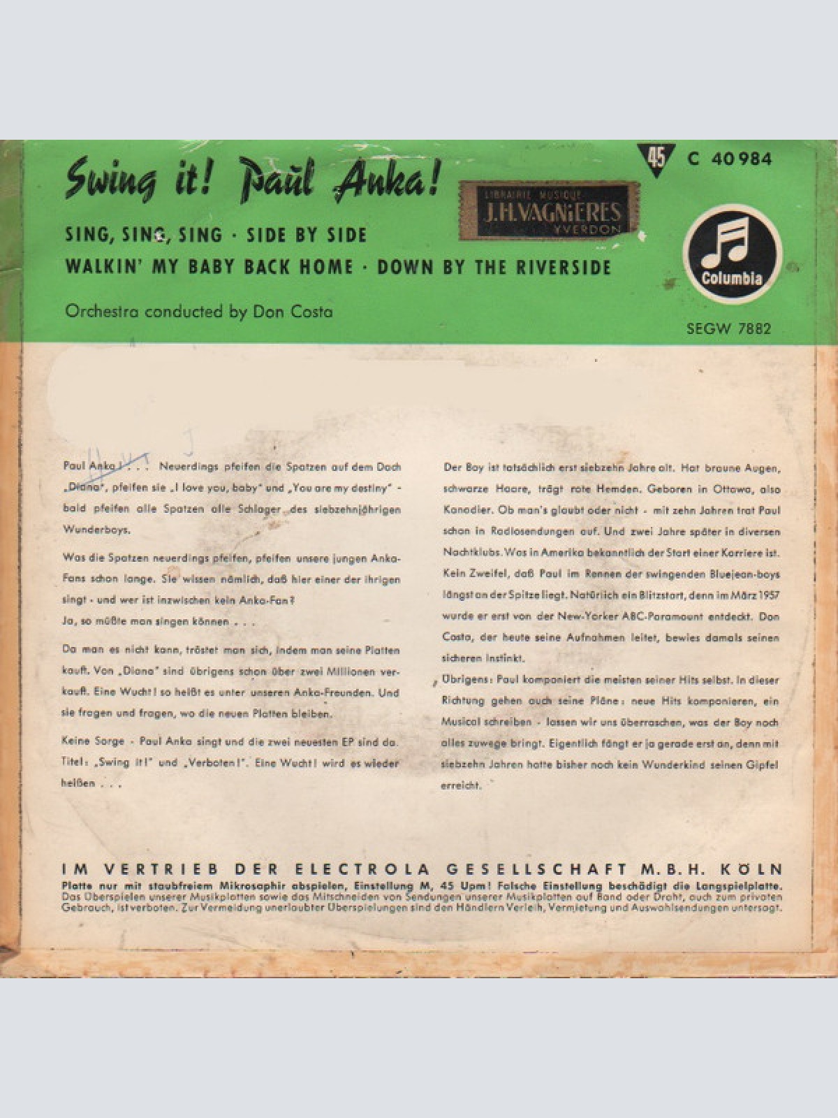 Vinyl / Anka* - Swing It