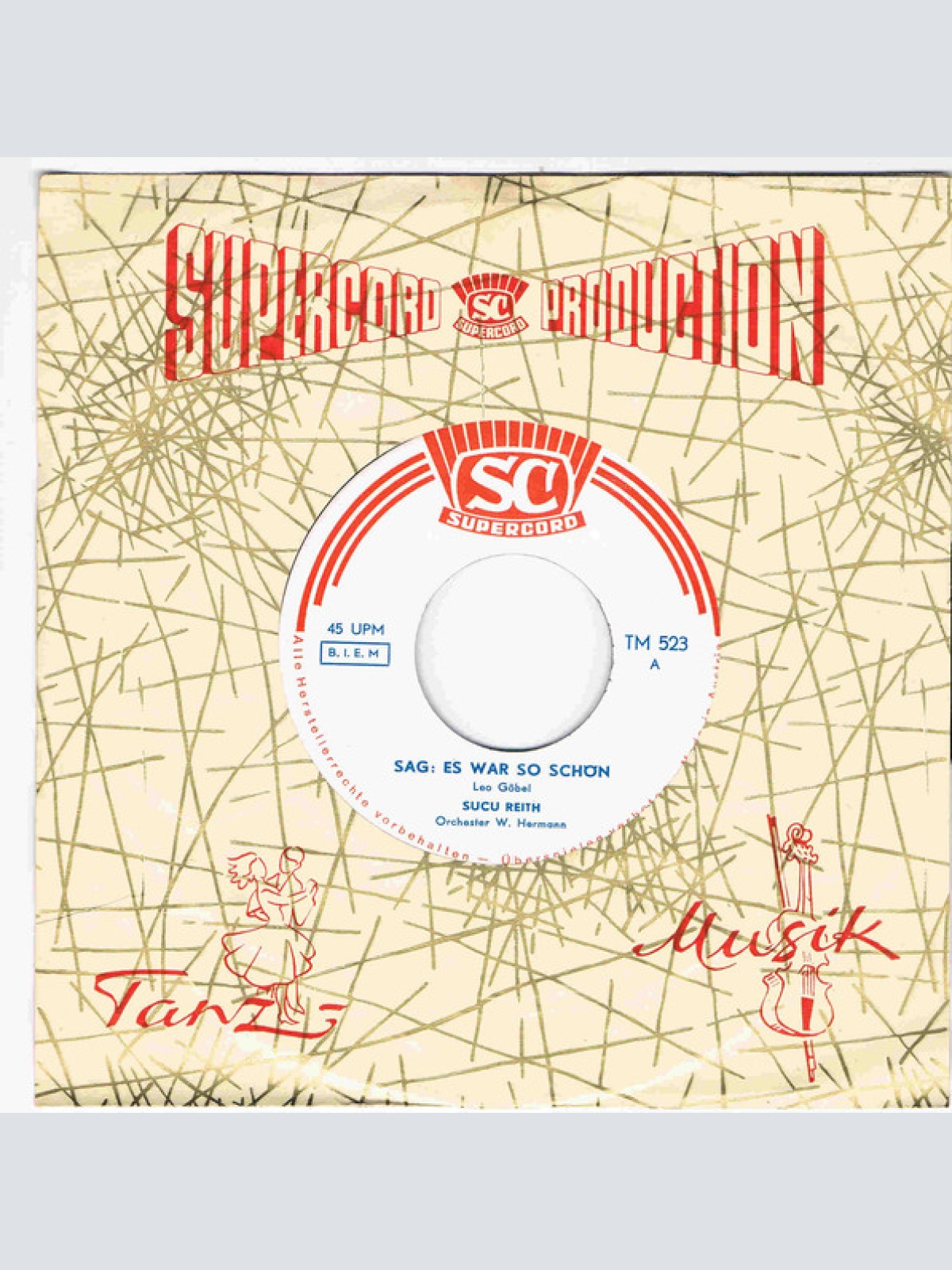 Vinyl / Sucu Reith - Sag: Es War So Schön