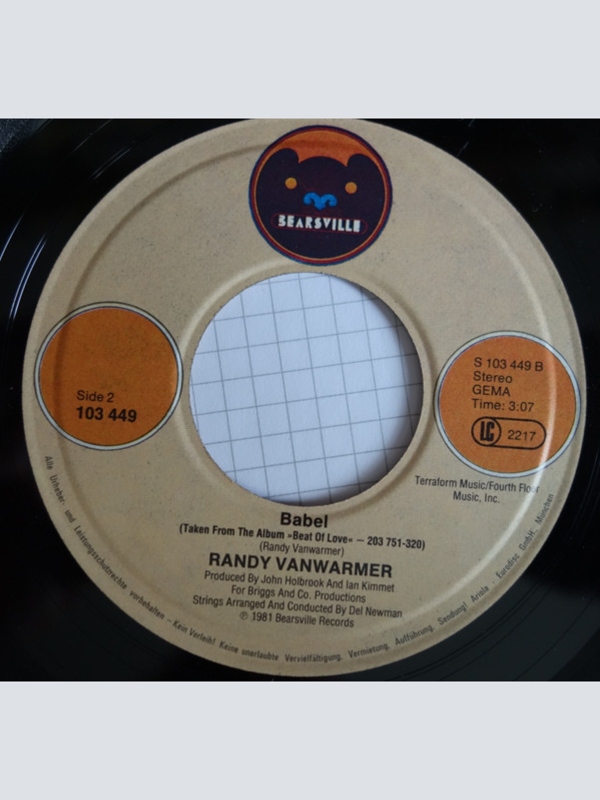 Vinyl / Randy Vanwarmer - Suzi
