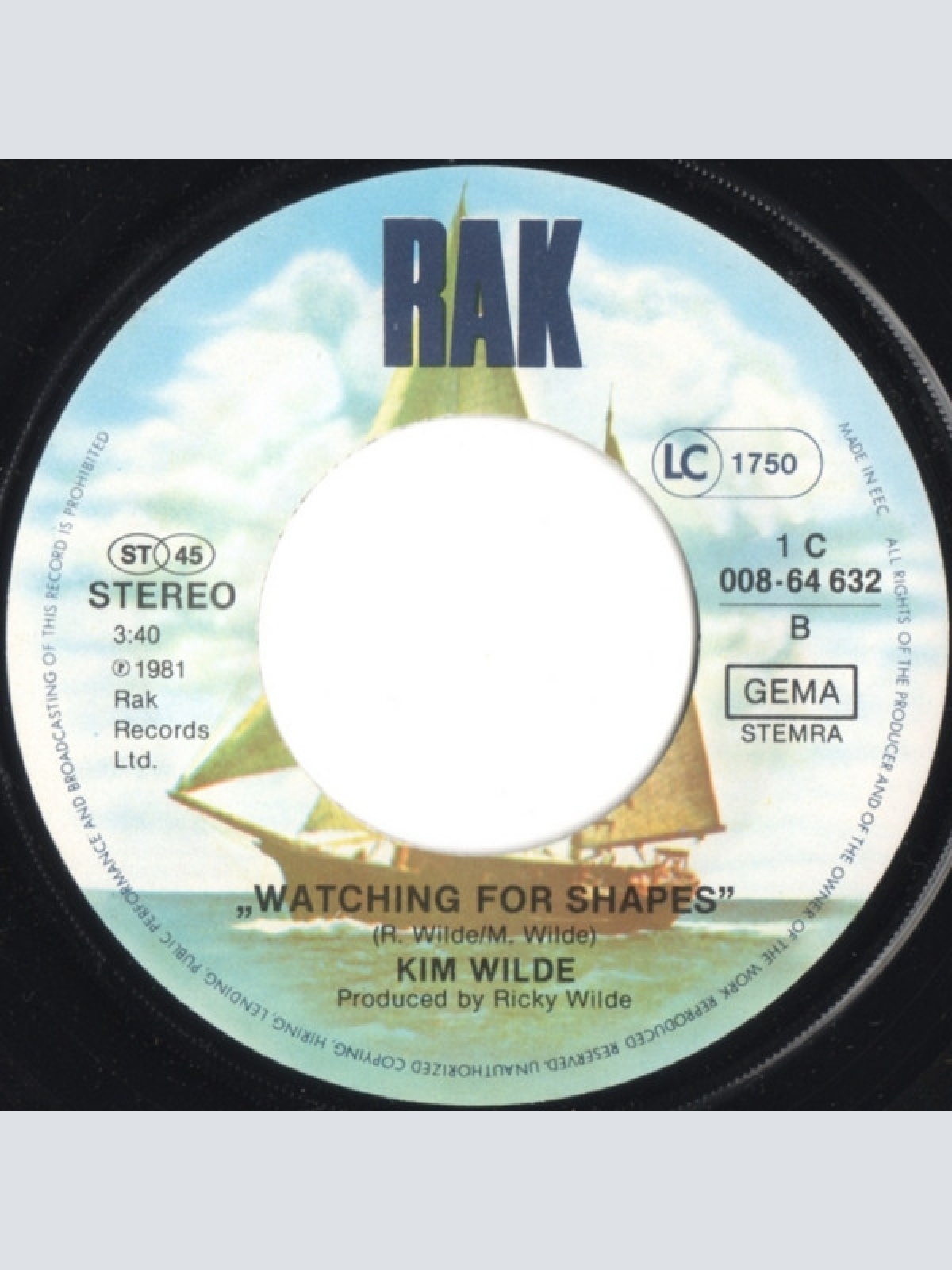 Vinyl / Kim Wilde - Cambodia c/w Watching For Shapes