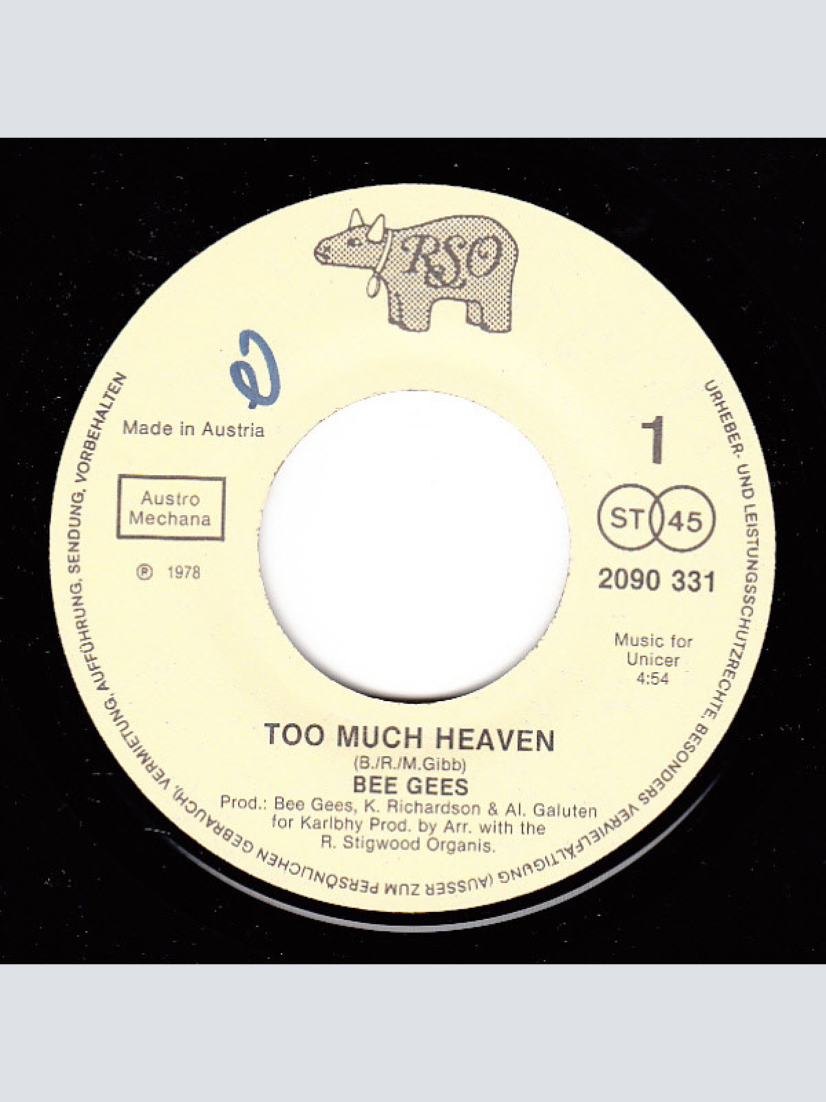 Vinyl / Bee Gees - Too Much Heaven