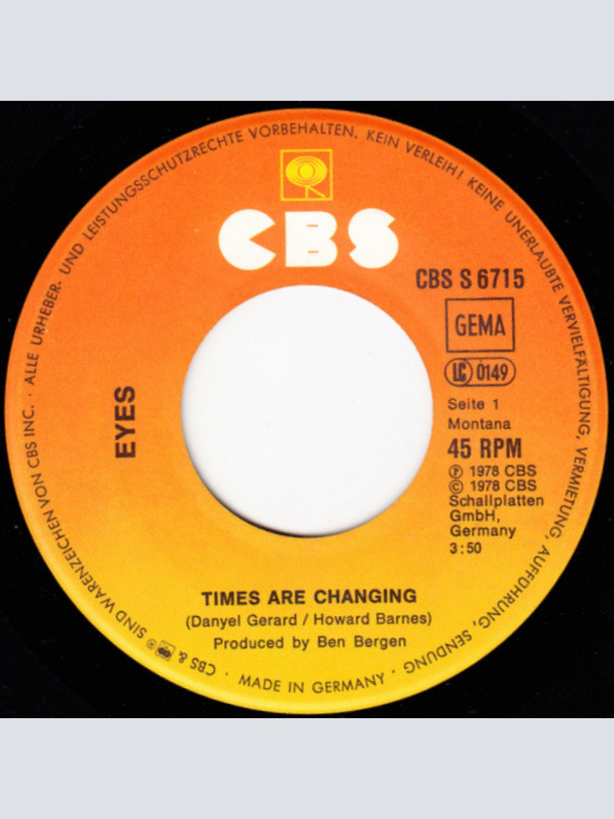 Vinyl / Eyes* - Times Are Changing