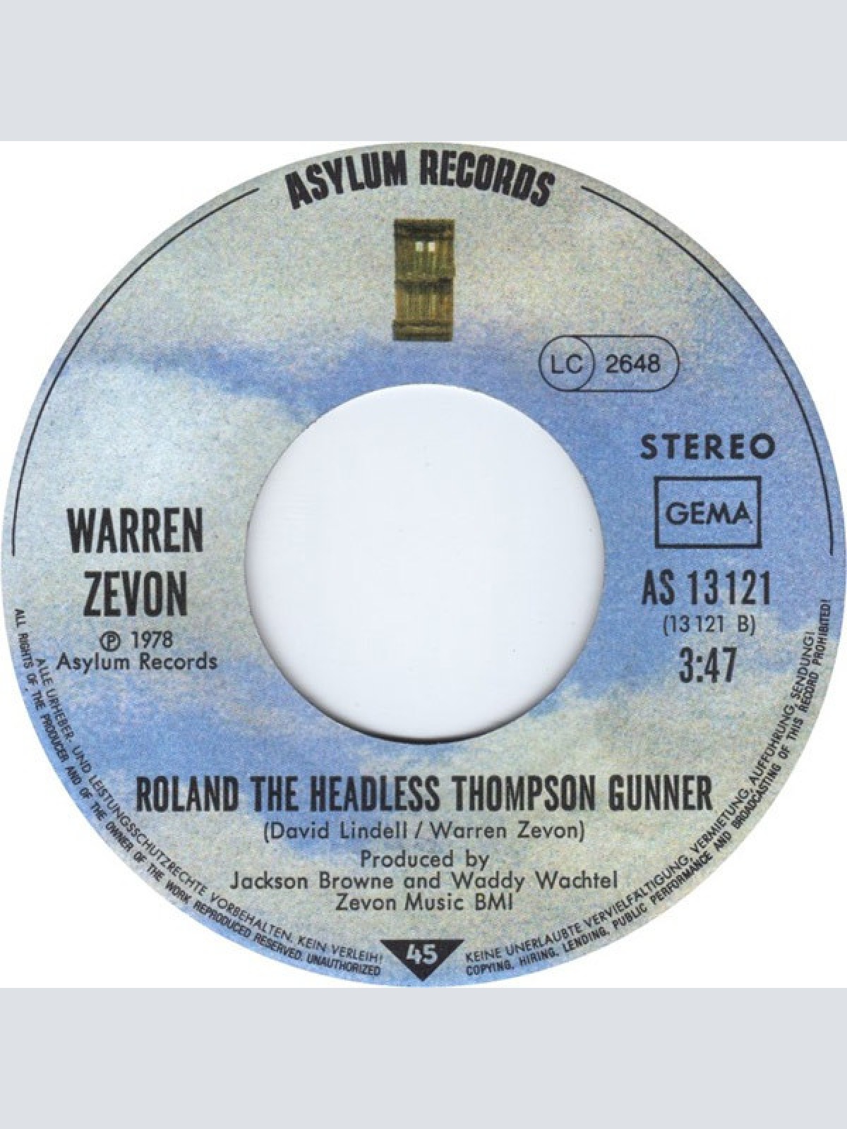 Vinyl / Warren Zevon - Werewolves Of London