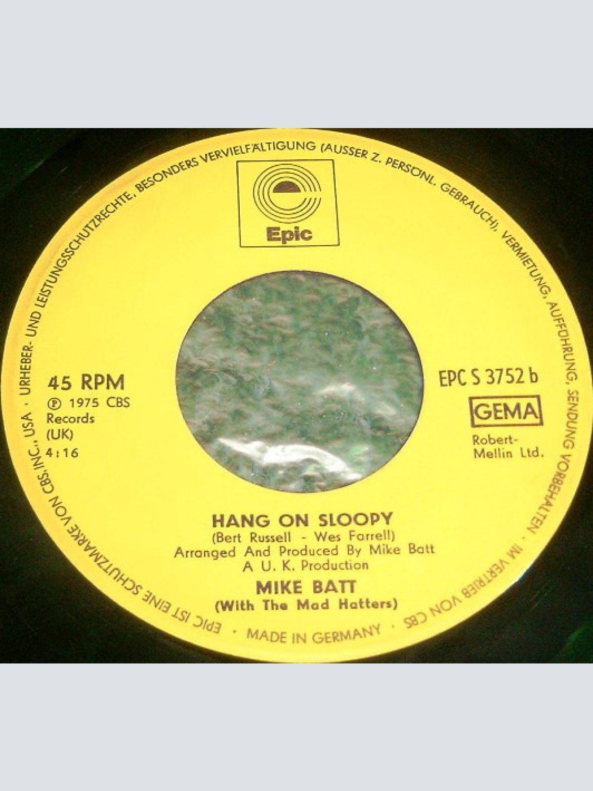 Vinyl / Mike Batt With The Mad Hatters (7) - The House Of The Clown / Hang On Sloopy