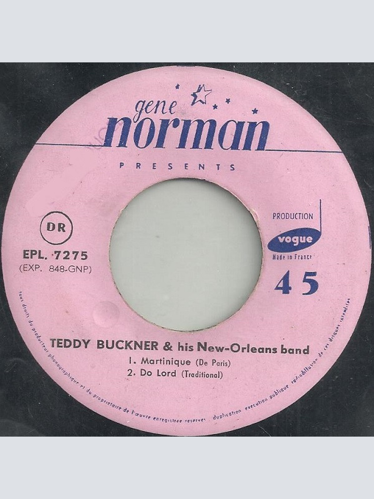 Vinyl / Teddy Buckner And His New-Orleans Band* - Martinique