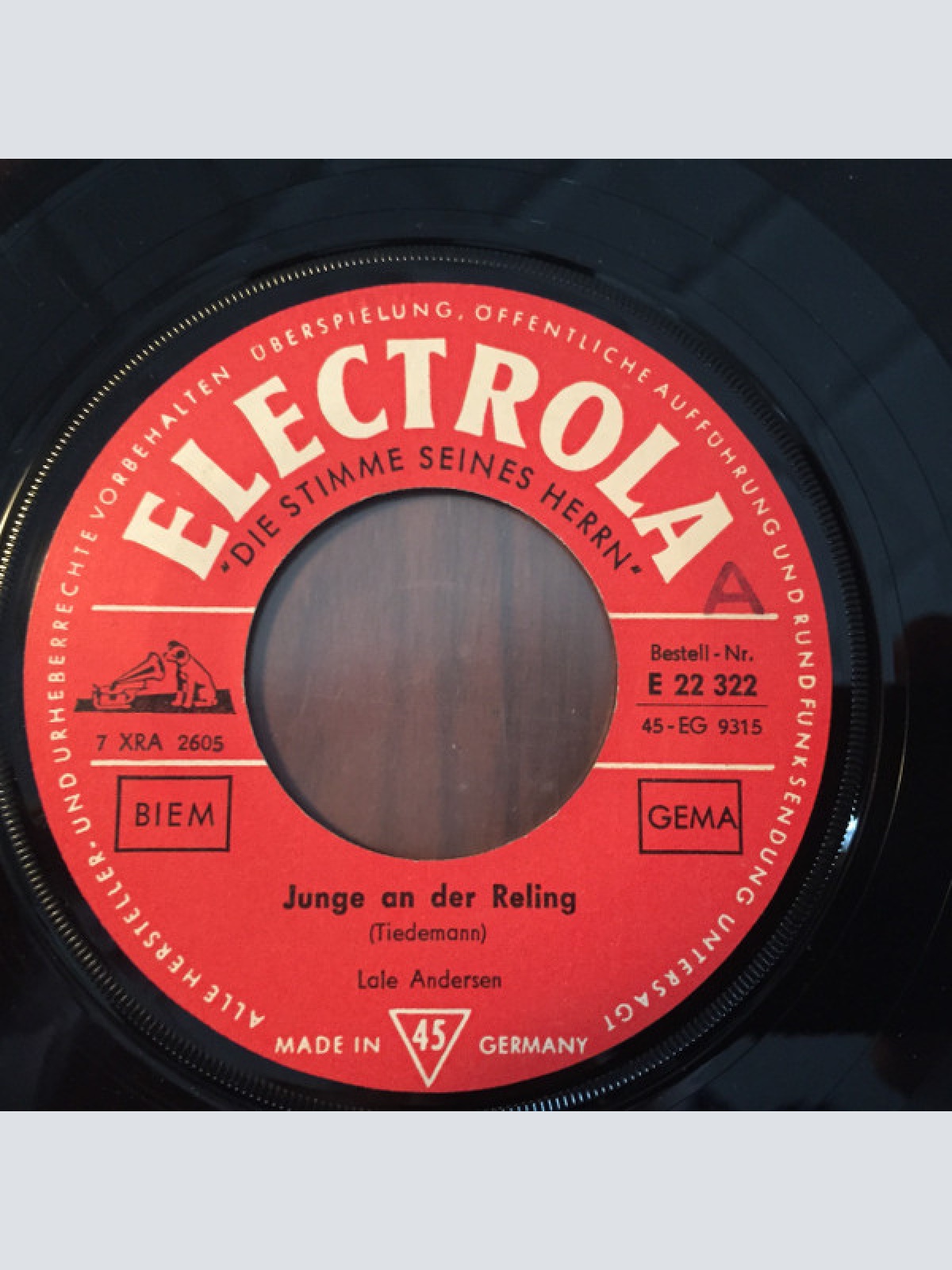 Vinyl / Lale Andersen - Junge An Der Reling