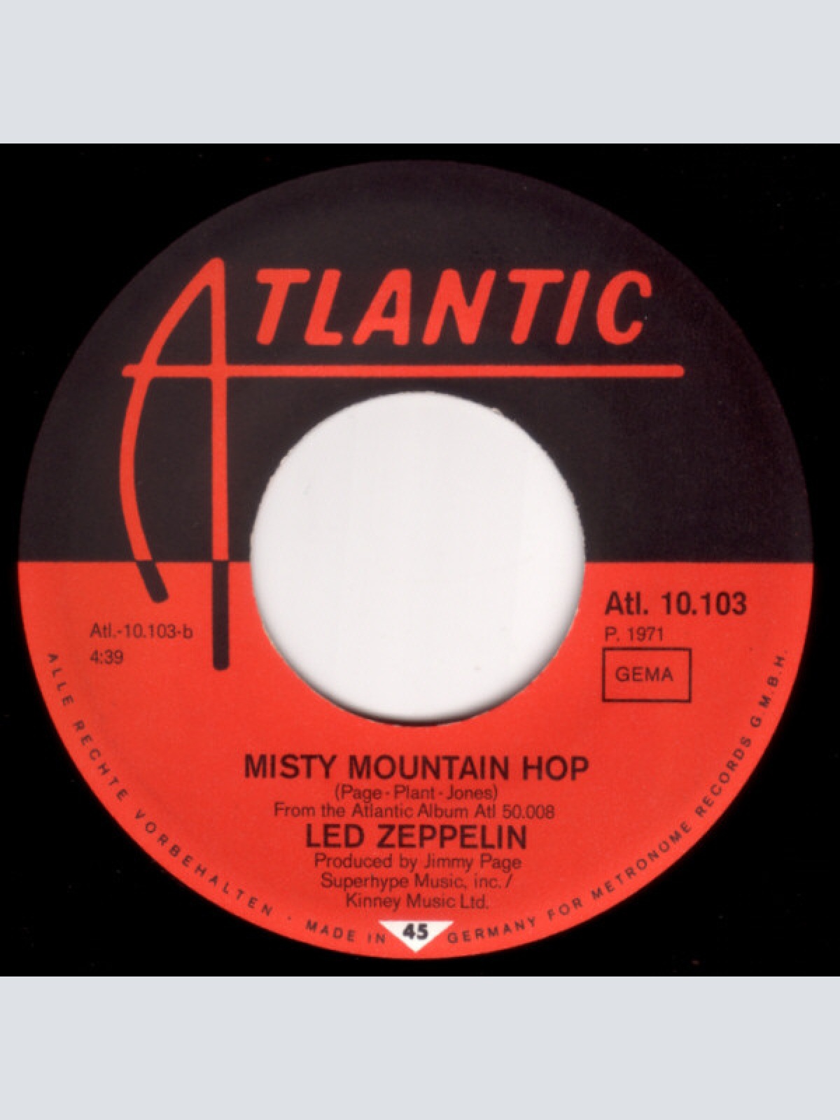 Vinyl / Led Zeppelin - Black Dog / Misty Mountain Hop
