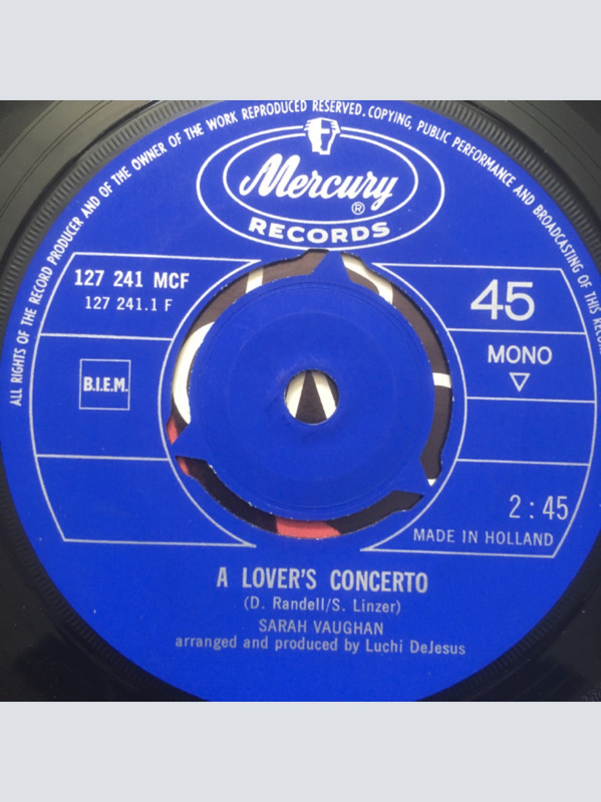 Vinyl / Sarah Vaughan - A Lover's Concerto / First Thing Every Morning