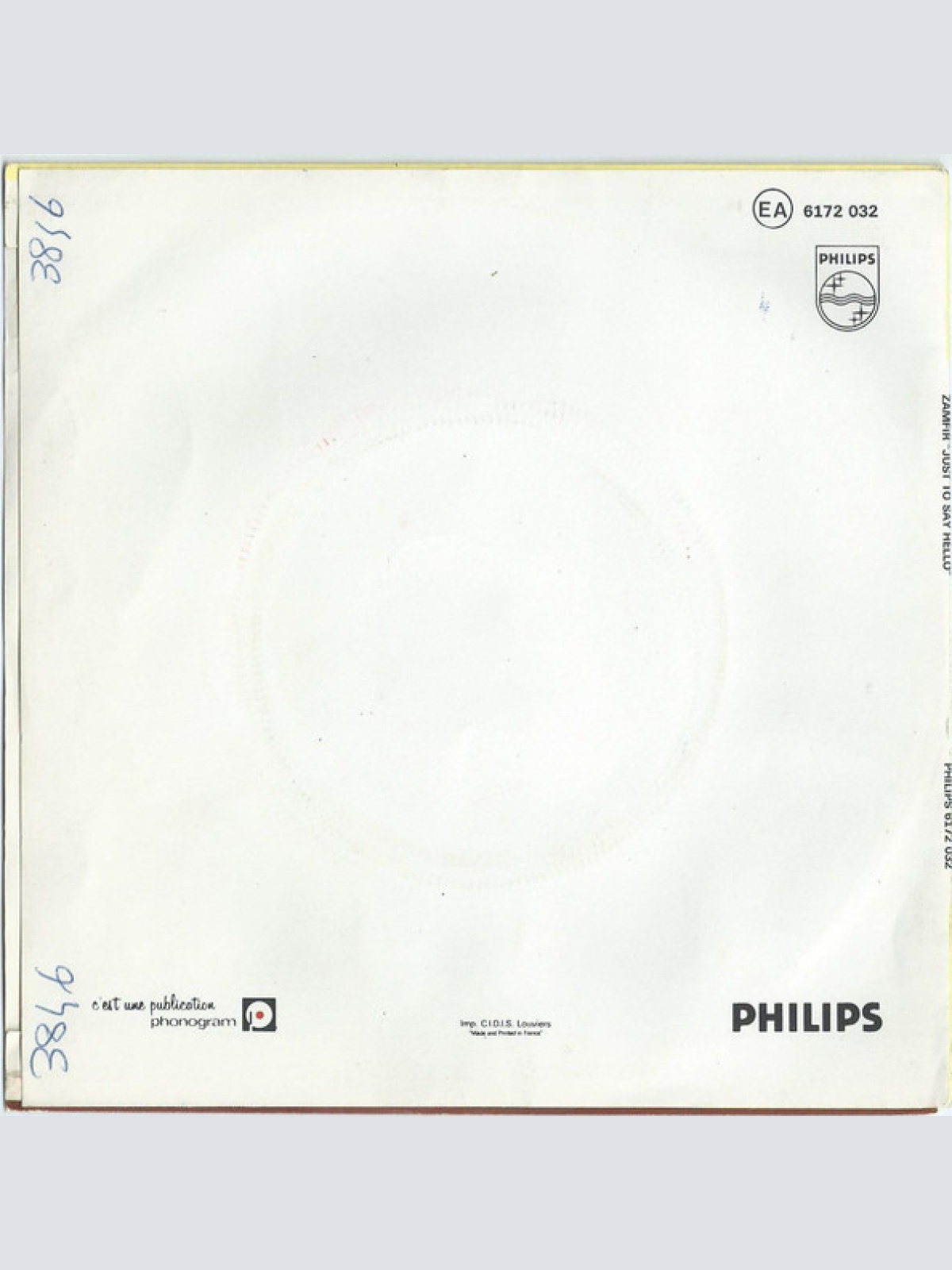 Vinyl / Zamfir* - Just To Say Hello