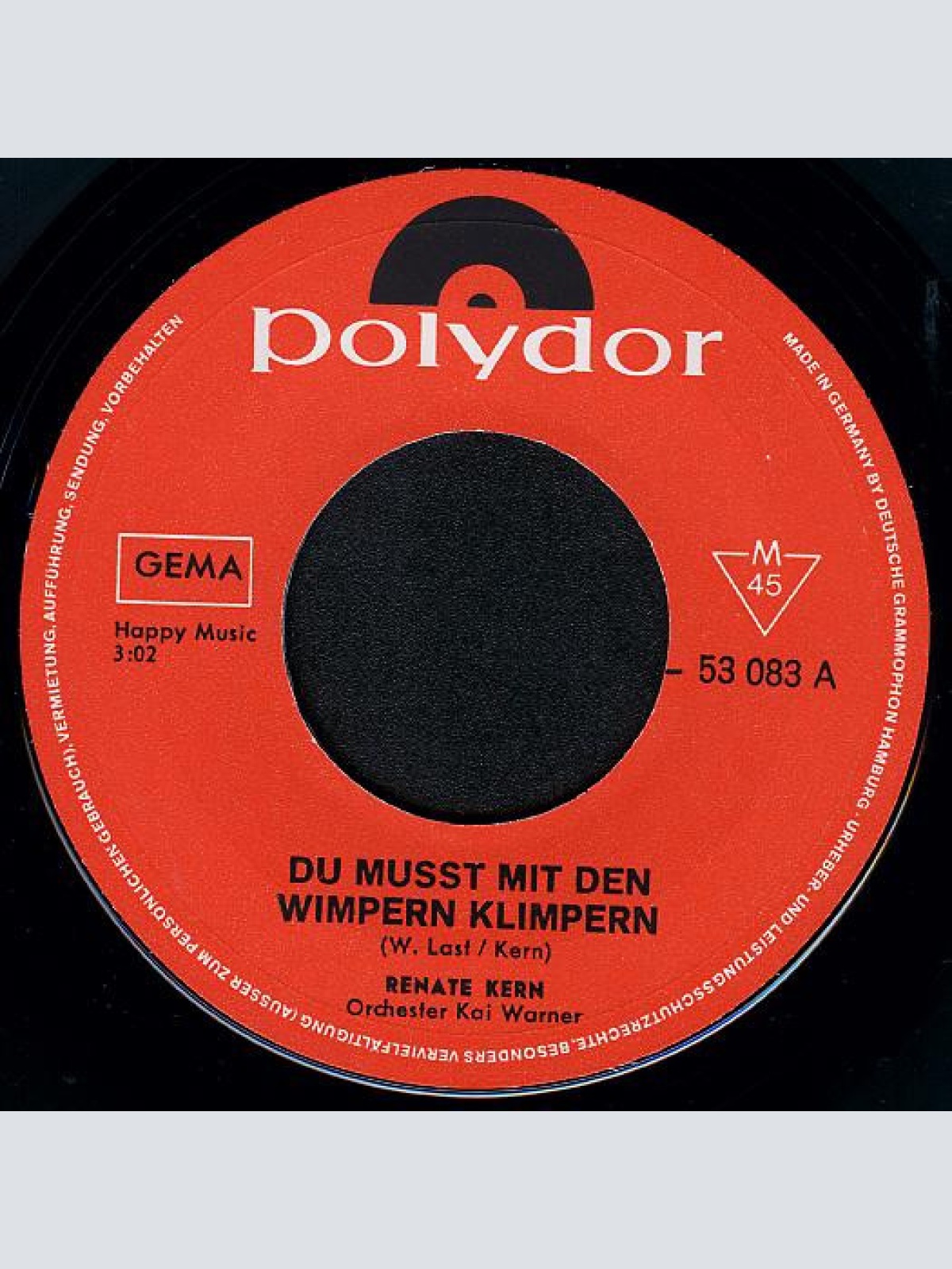 Vinyl / Renate Kern - Du Mußt Mit Den Wimpern Klimpern / Herbstwind