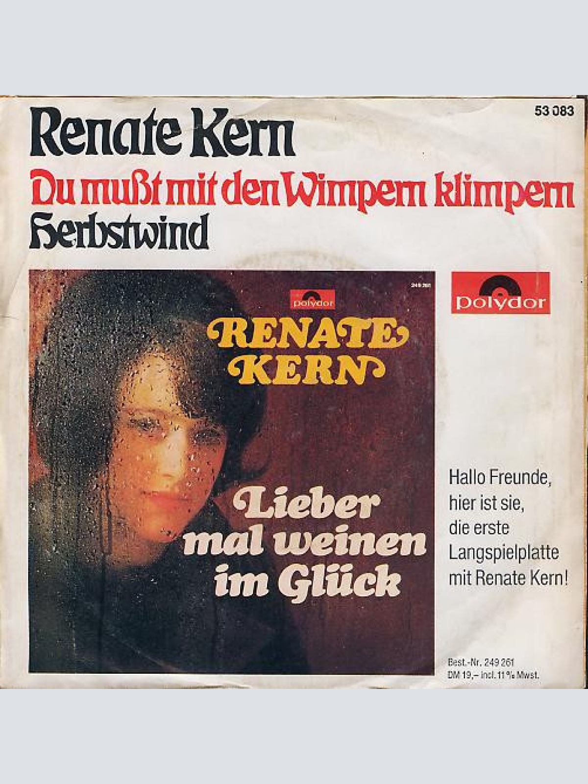 Vinyl / Renate Kern - Du Mußt Mit Den Wimpern Klimpern / Herbstwind