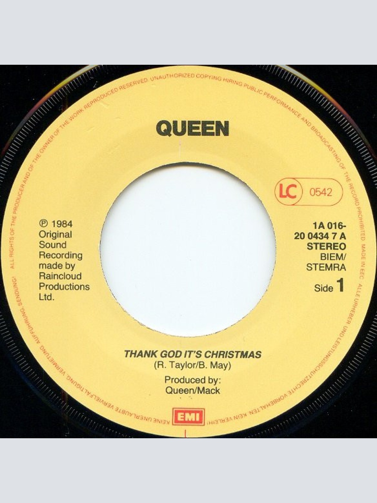 Vinyl / Queen - Thank God It's Christmas