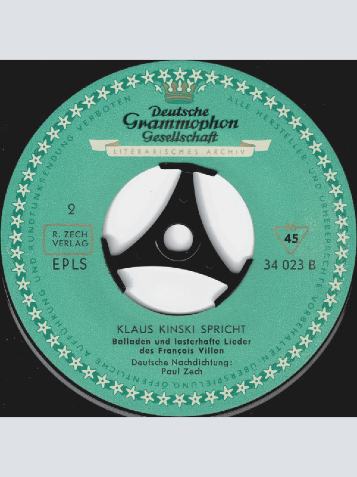 Vinyl / Klaus Kinski - Kinski Spricht Balladen Und Lasterhafte Lieder Des François Villon