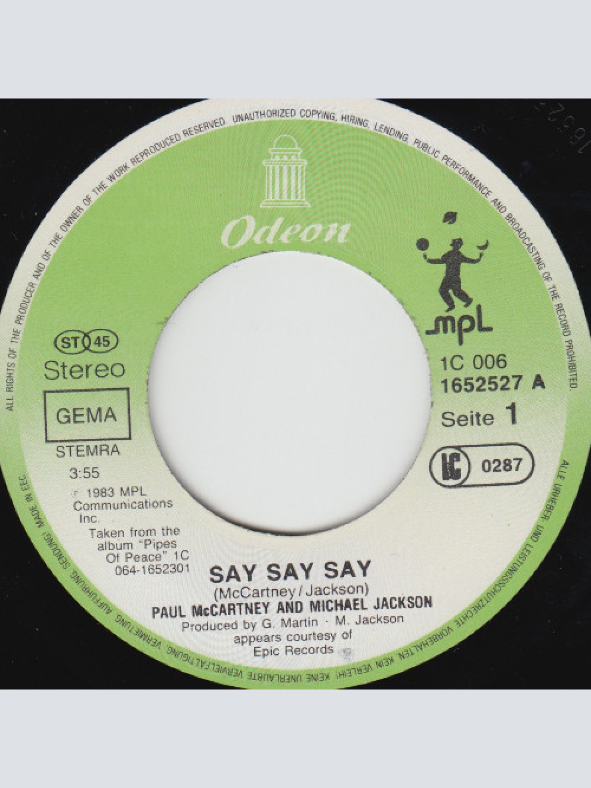 Vinyl / Paul McCartney & Michael Jackson - Say Say Say