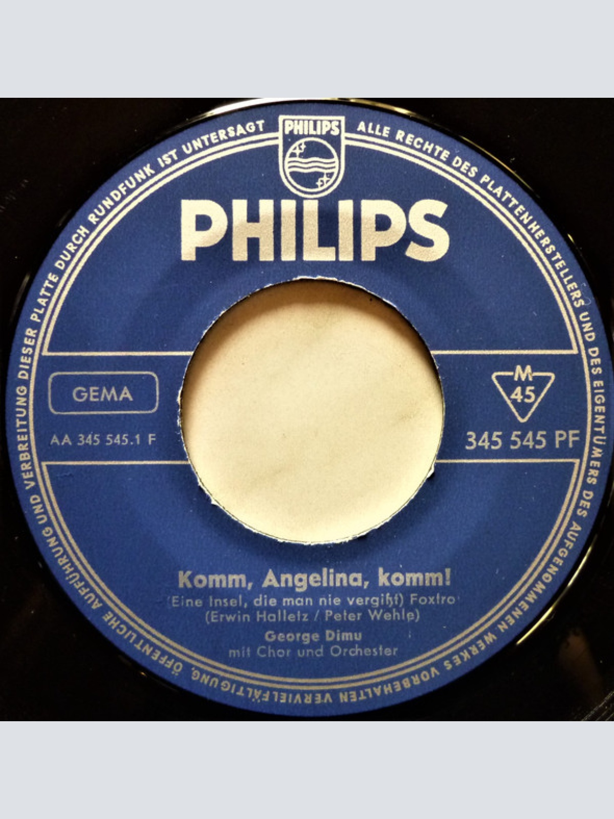 Vinyl / George Dimu* - Komm, Angelina, Komm