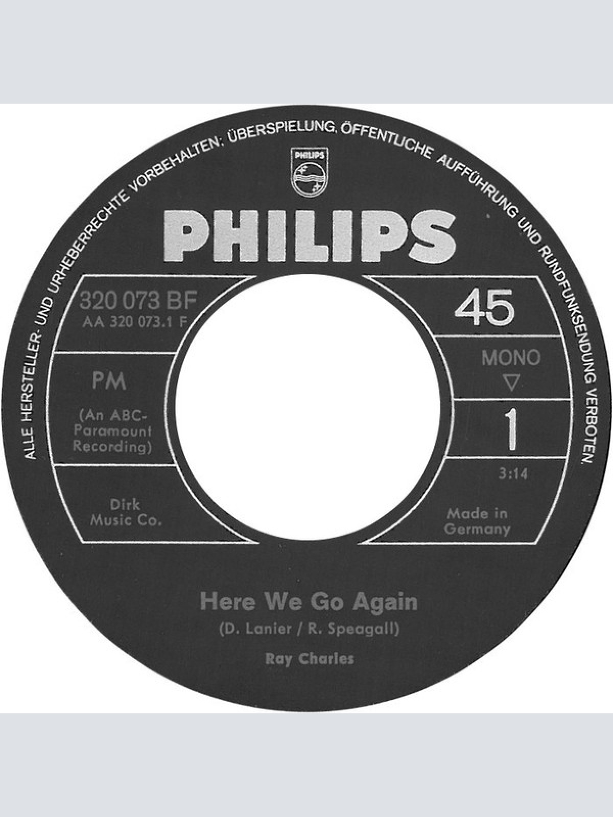 Vinyl / Ray Charles - Here We Go Again
