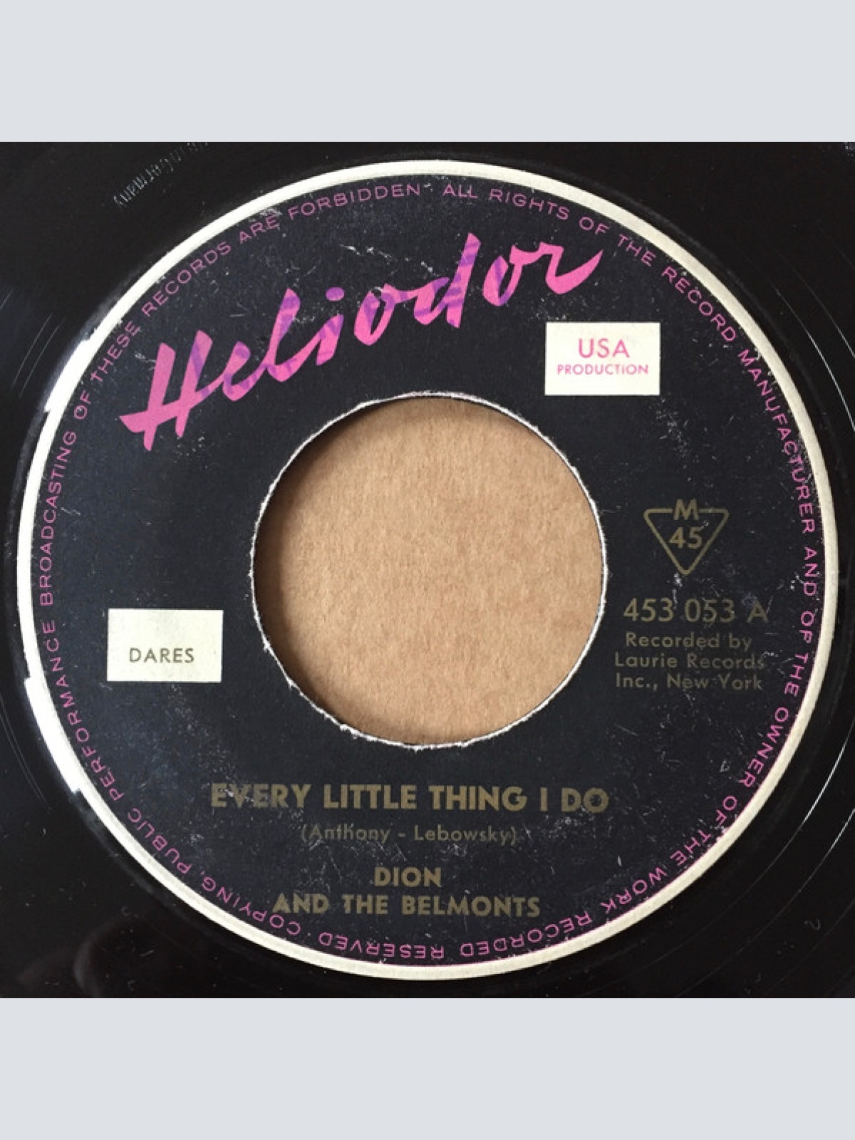 Vinyl / Dion And The Belmonts* - Every Little Thing I Do