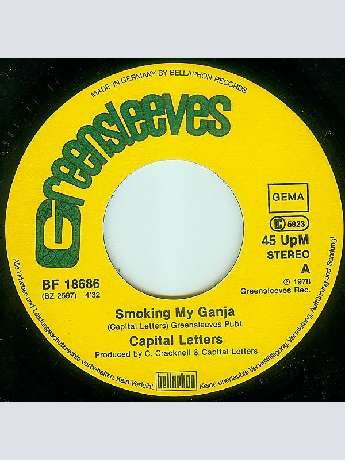 Vinyl / Capital Letters - Smoking My Ganja
