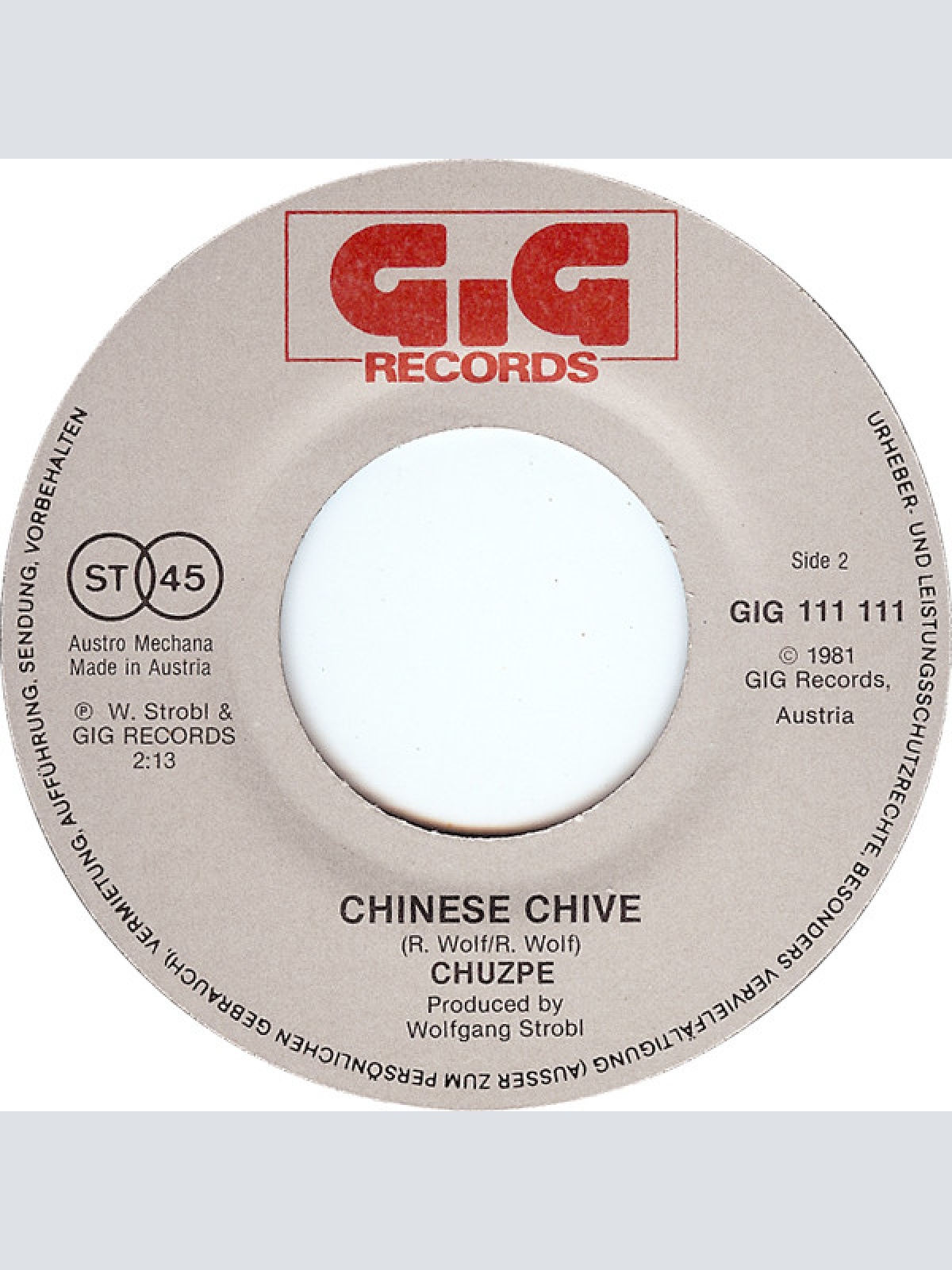 Vinyl / Chuzpe - Charlie Chan