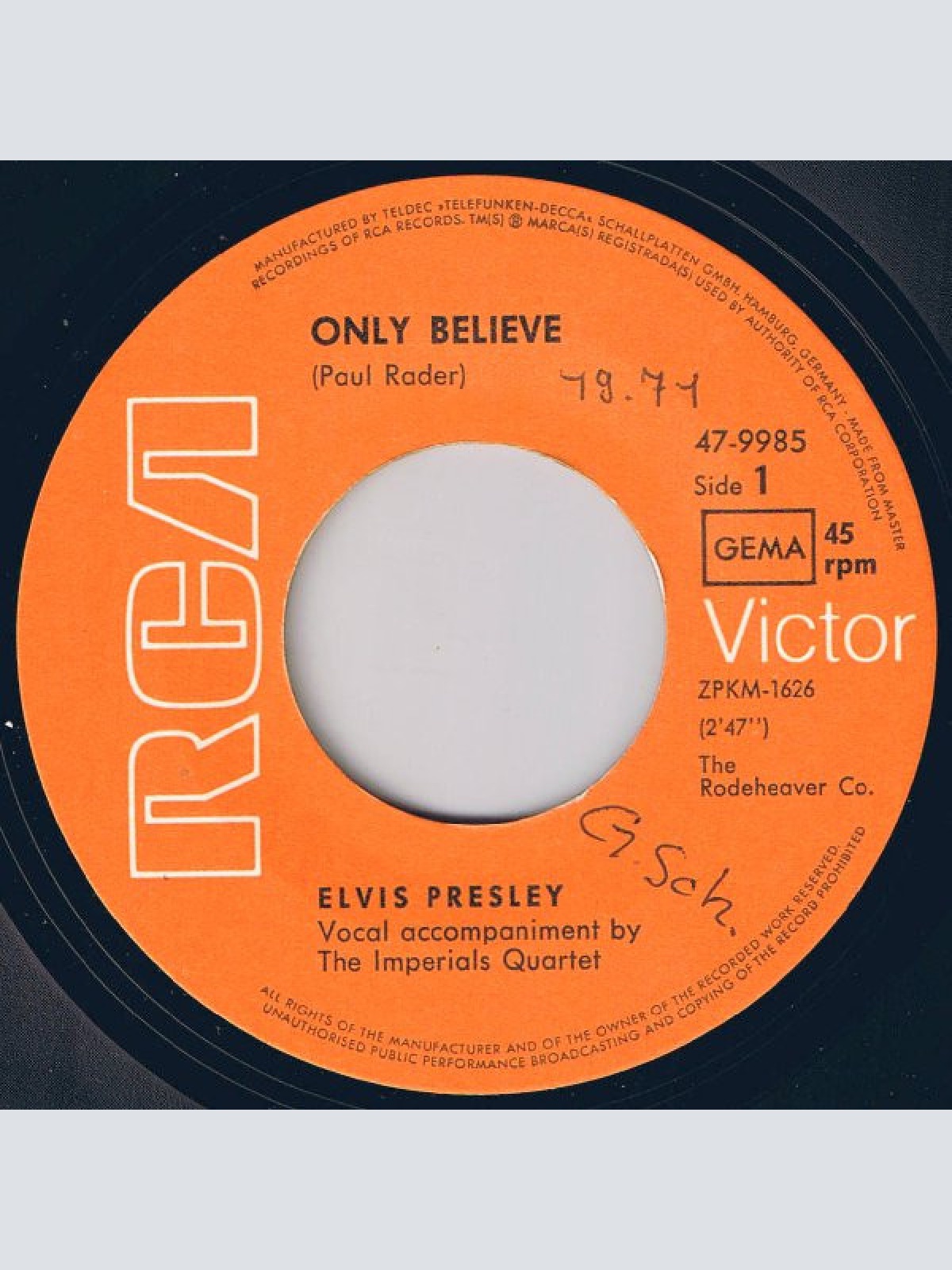 Vinyl / Elvis* - Only Believe