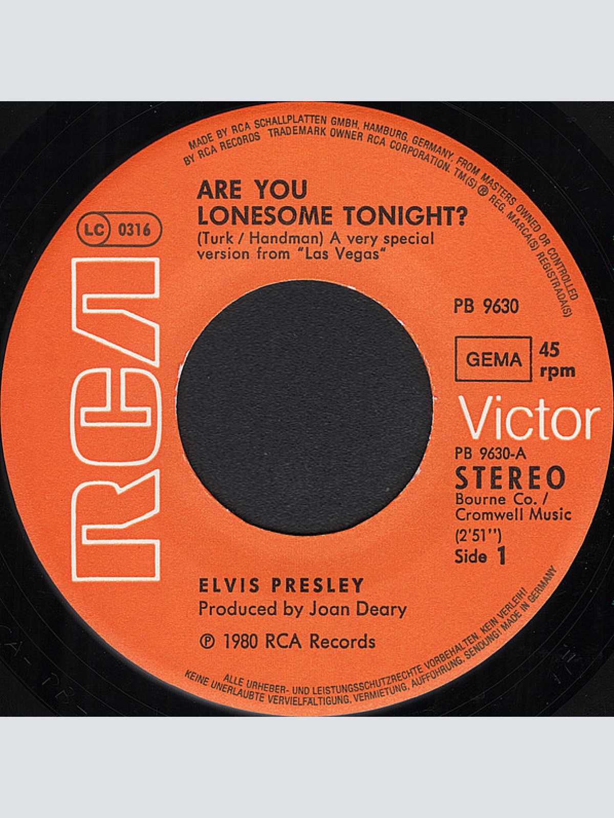 Vinyl / Elvis Presley - Are You Lonesome Tonight? (Lach-Version)