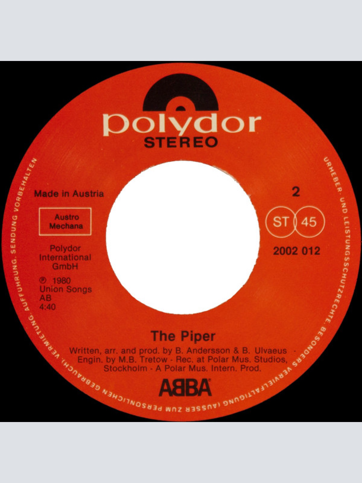 Vinyl / ABBA®* - Super Trouper / The Piper