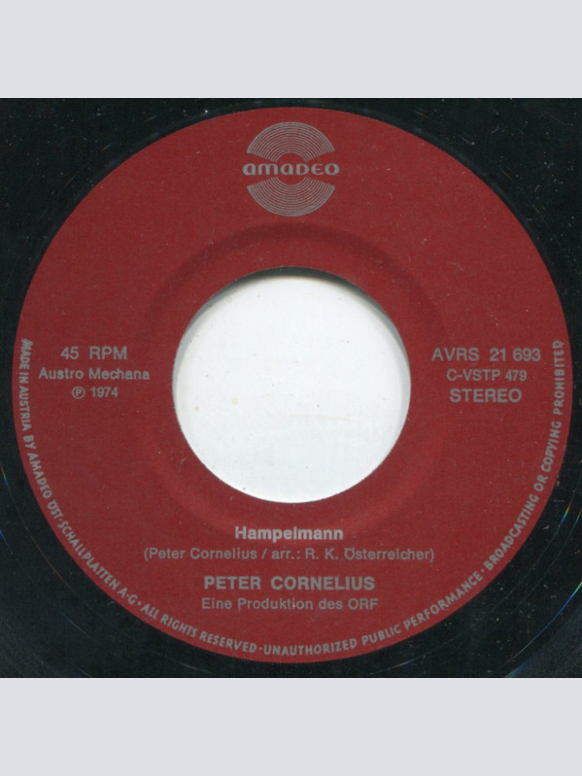 Vinyl / Peter Cornelius - Hampelmann / So Lang