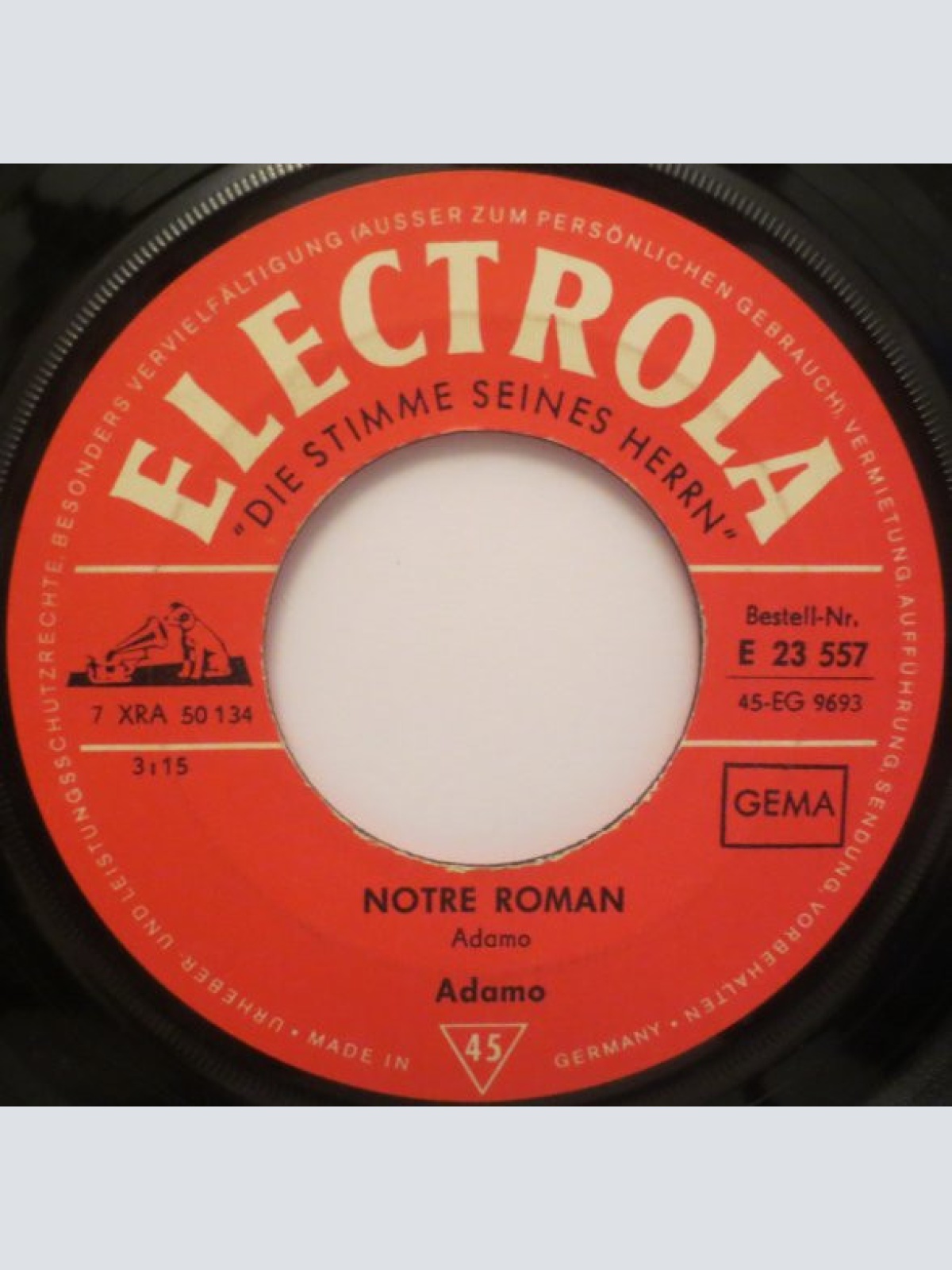 Vinyl / Adamo - Notre Roman