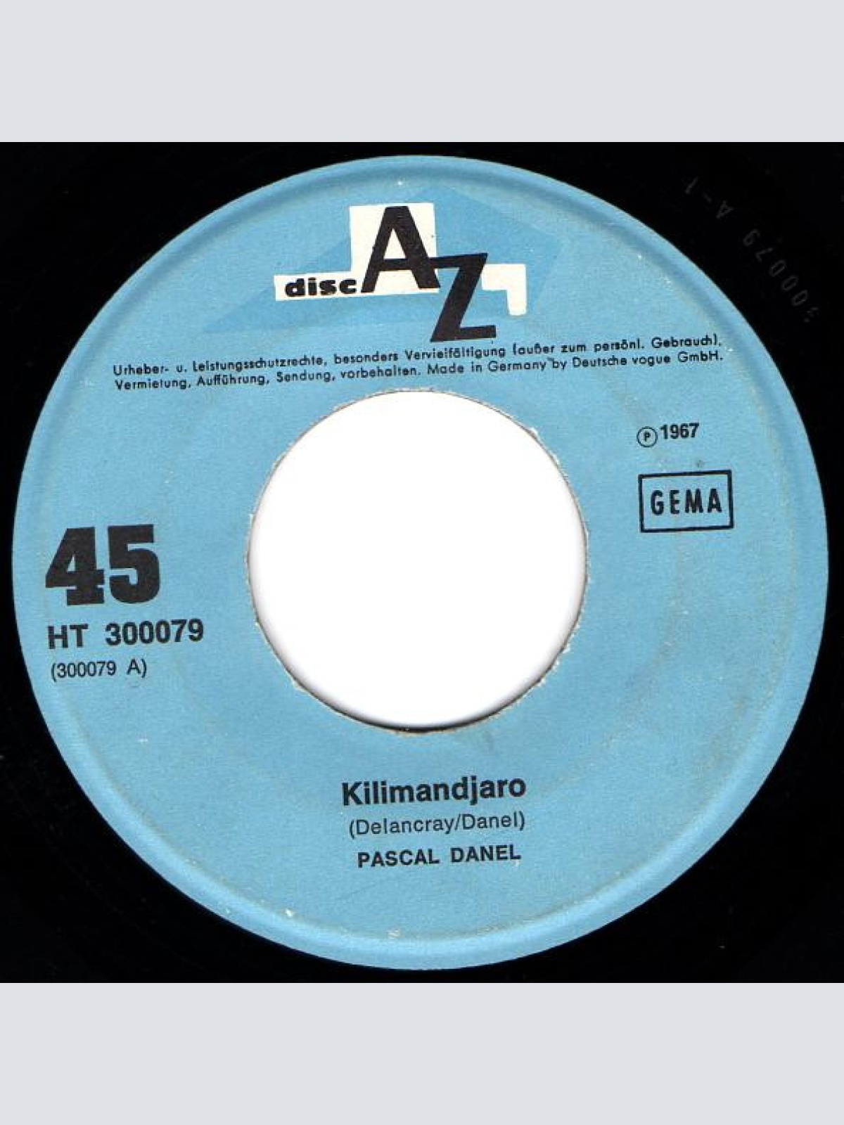 Vinyl / Pascal Danel - Kilimandjaro