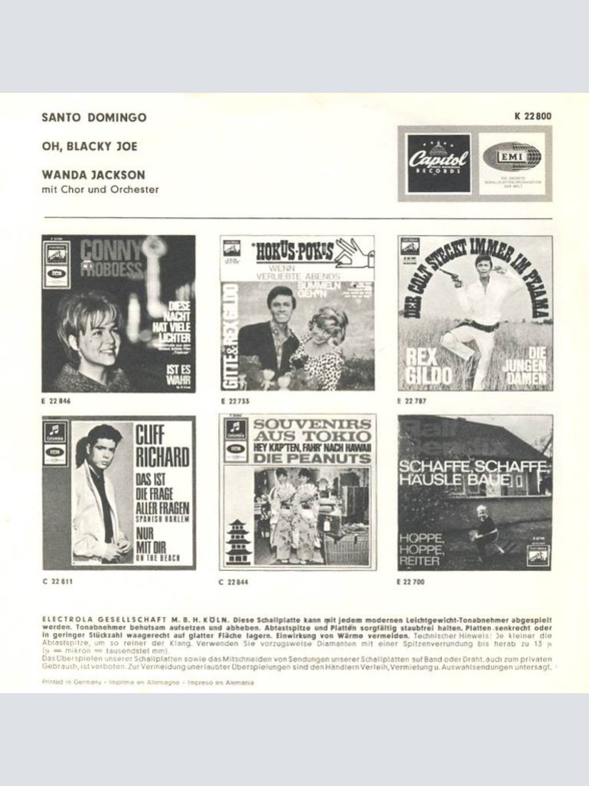 Vinyl / Wanda Jackson - Santo Domingo / Oh, Blacky Joe