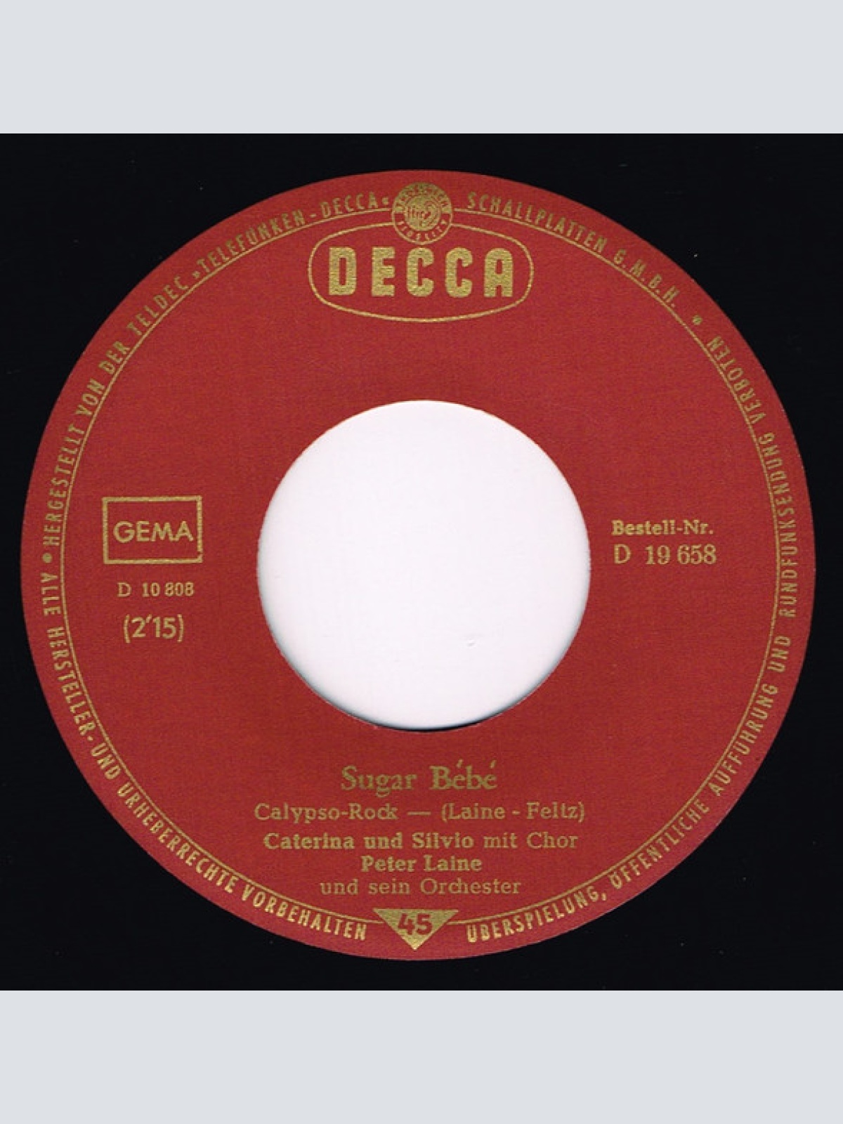 Vinyl / Caterina Und Silvio - Sugar Bébé / Humpa Und Yeah, Yeah, Yeah